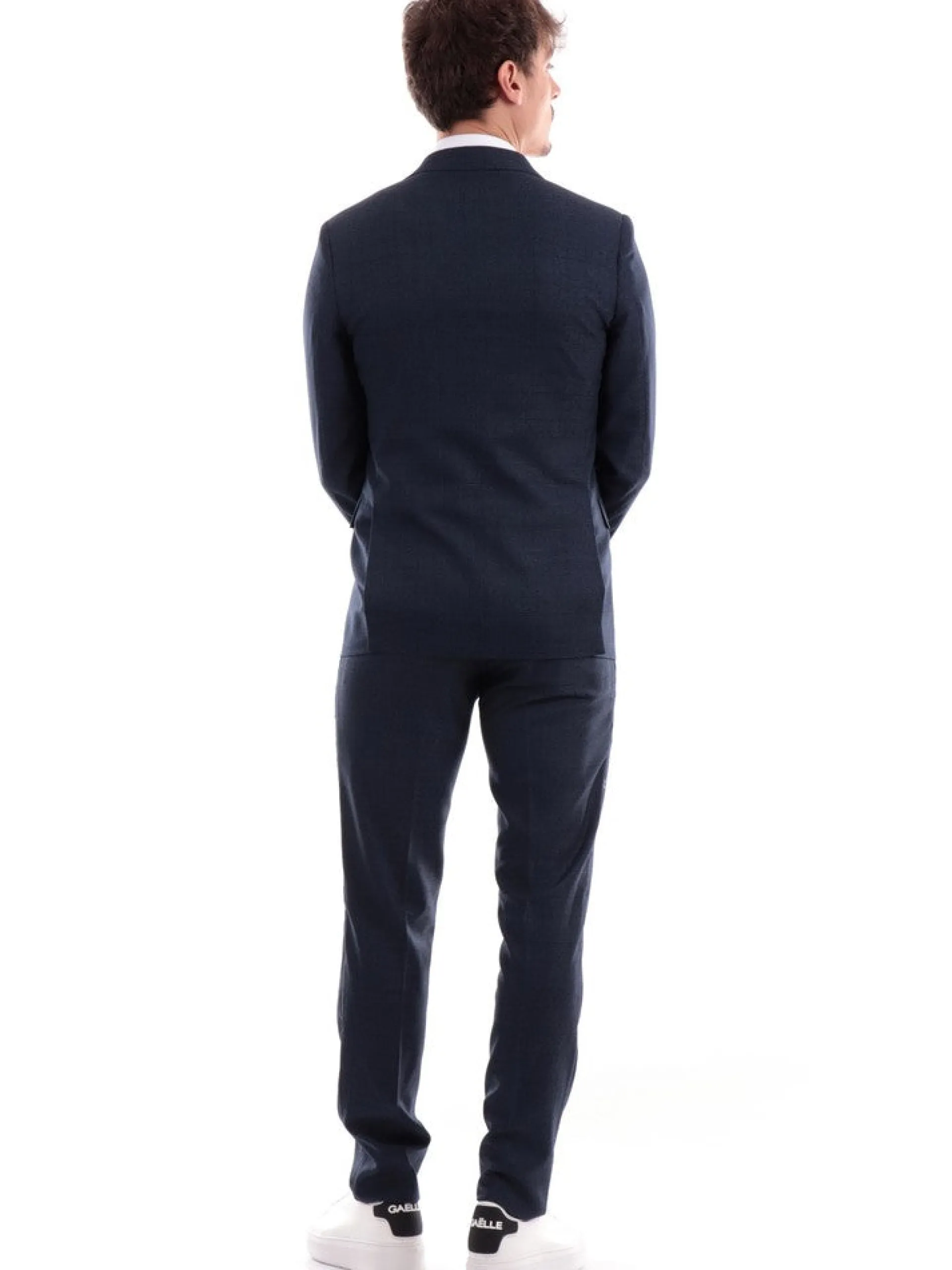 ALDO MARIA TESTA Completi*Abito blu da uomo fantasia a quadri DROP7 AB600TR611
