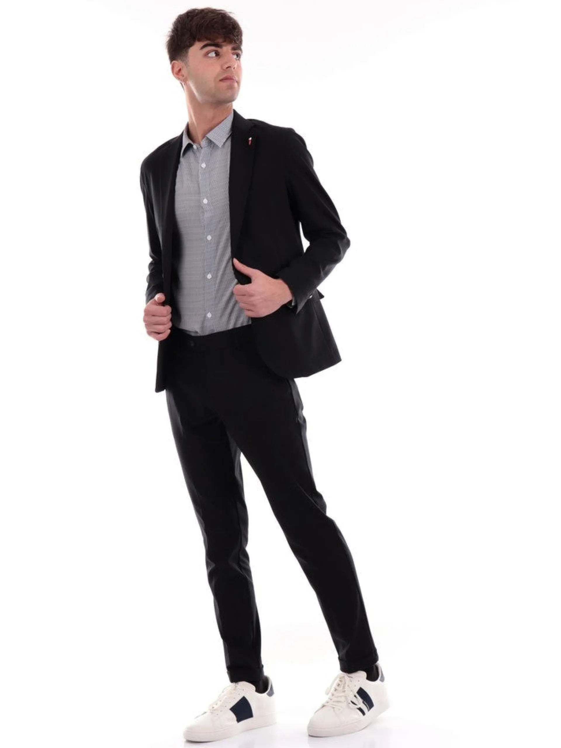 MULISH Completi*Abito completo nero da uomo Jersey KVAABS900