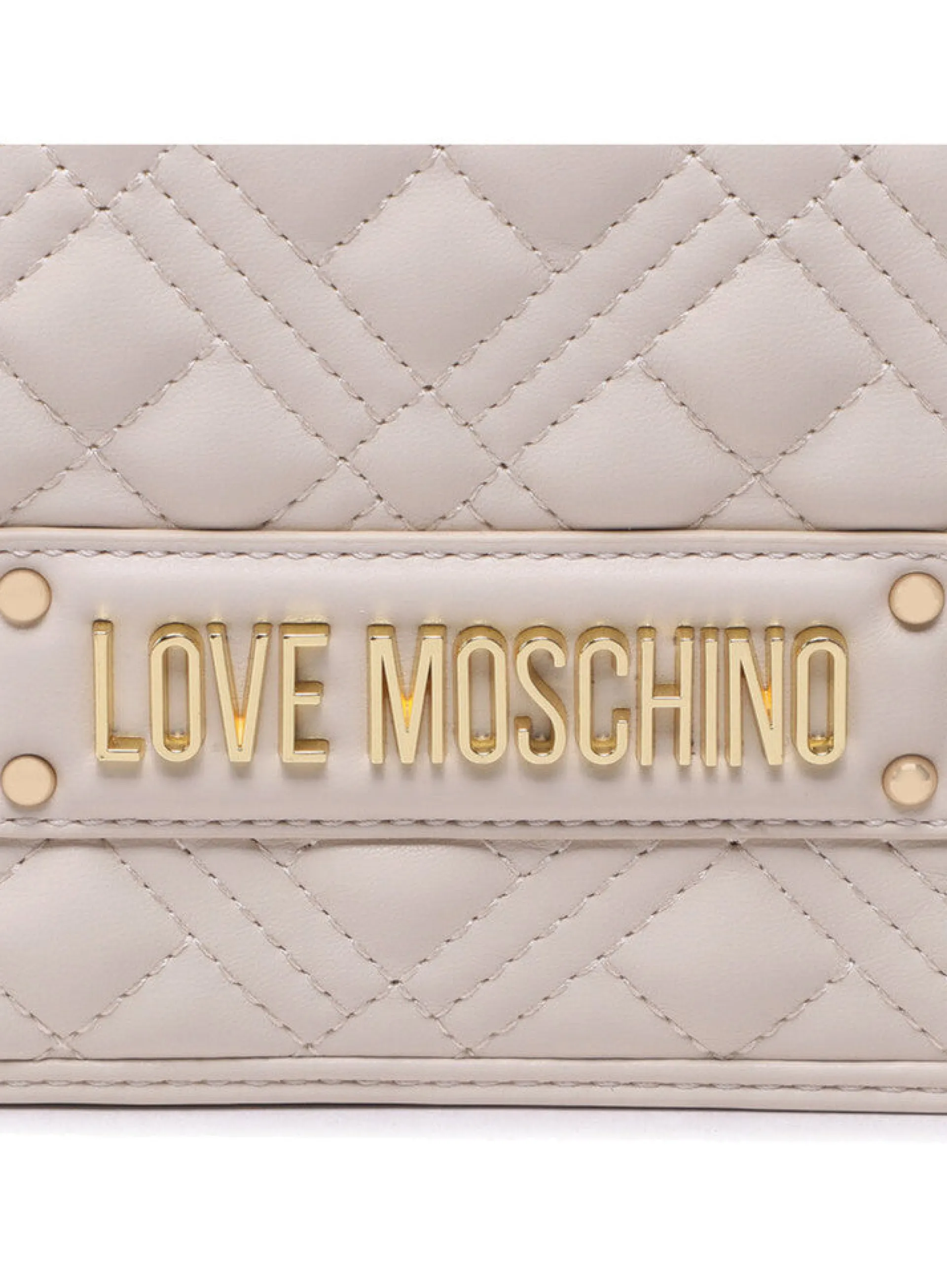 LOVE MOSCHINO Borse*Bauletto Moschino panna da donna con tracolla, modello Quilted JC4000