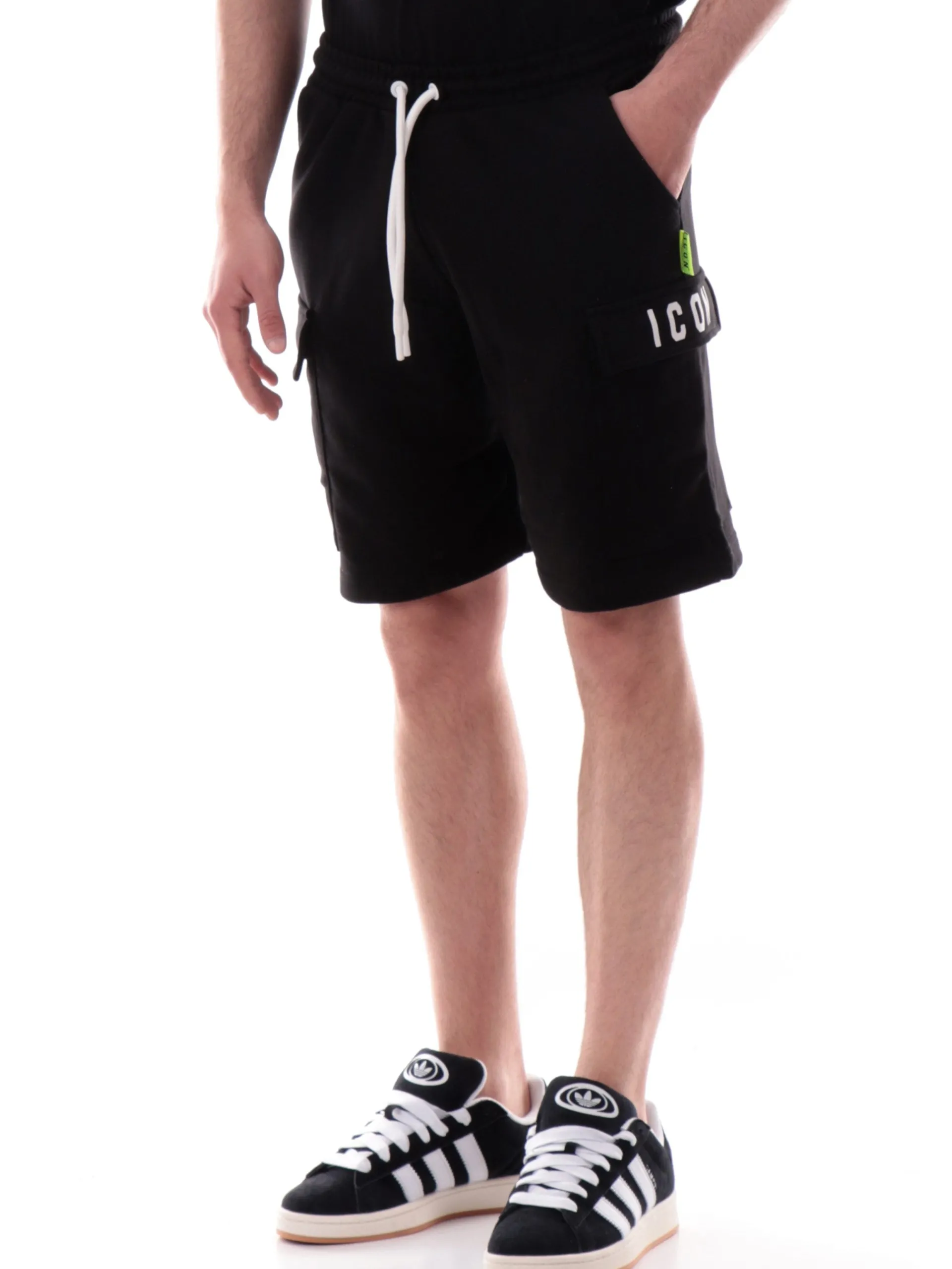 ICON Bermuda*Bermuda cargo Neri da uomo logo piccolo ICUS2S5B020 NERO