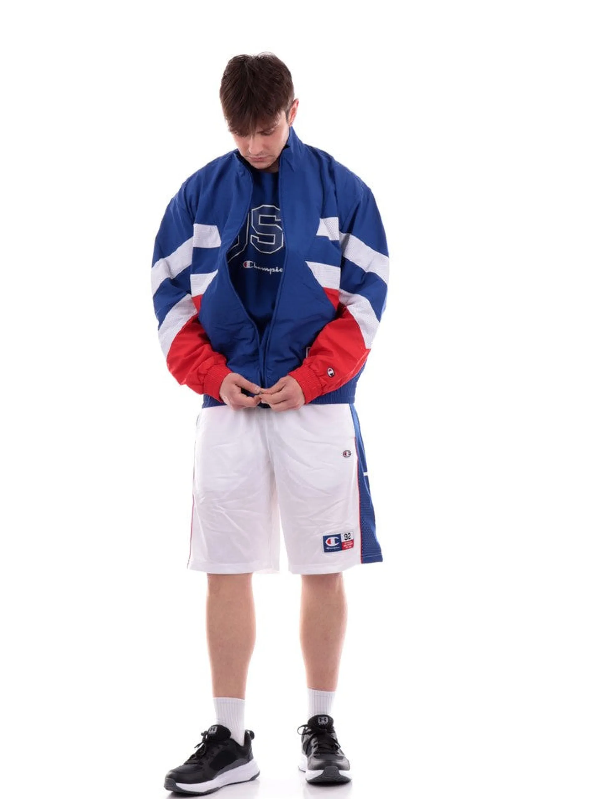 CHAMPION Bermuda*Bermuda bianchi da uomo bande logate 219746