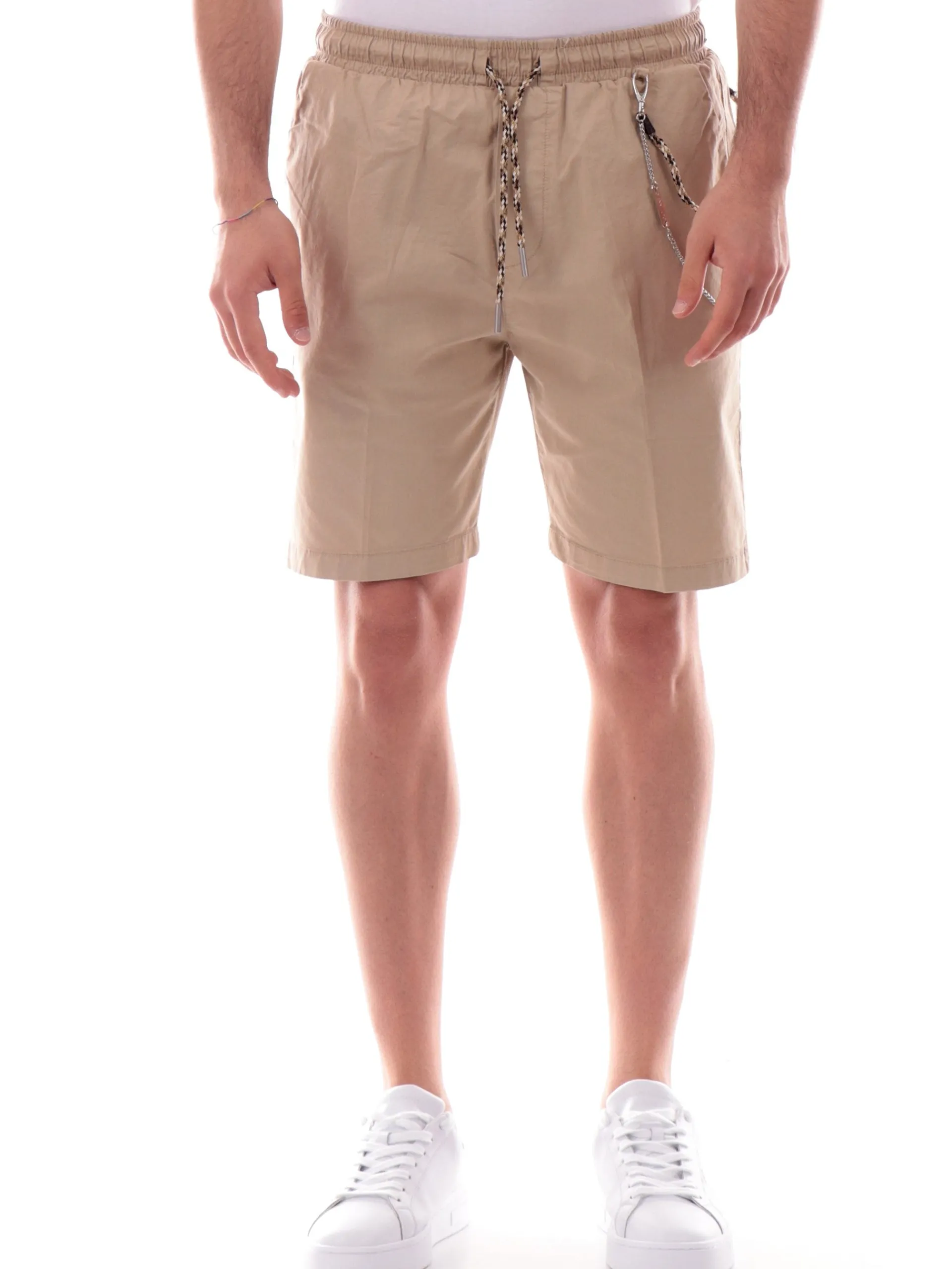 GIANNI LUPO Bermuda*Bermuda beige da uomo con catenella rimovibile GL6073QS25