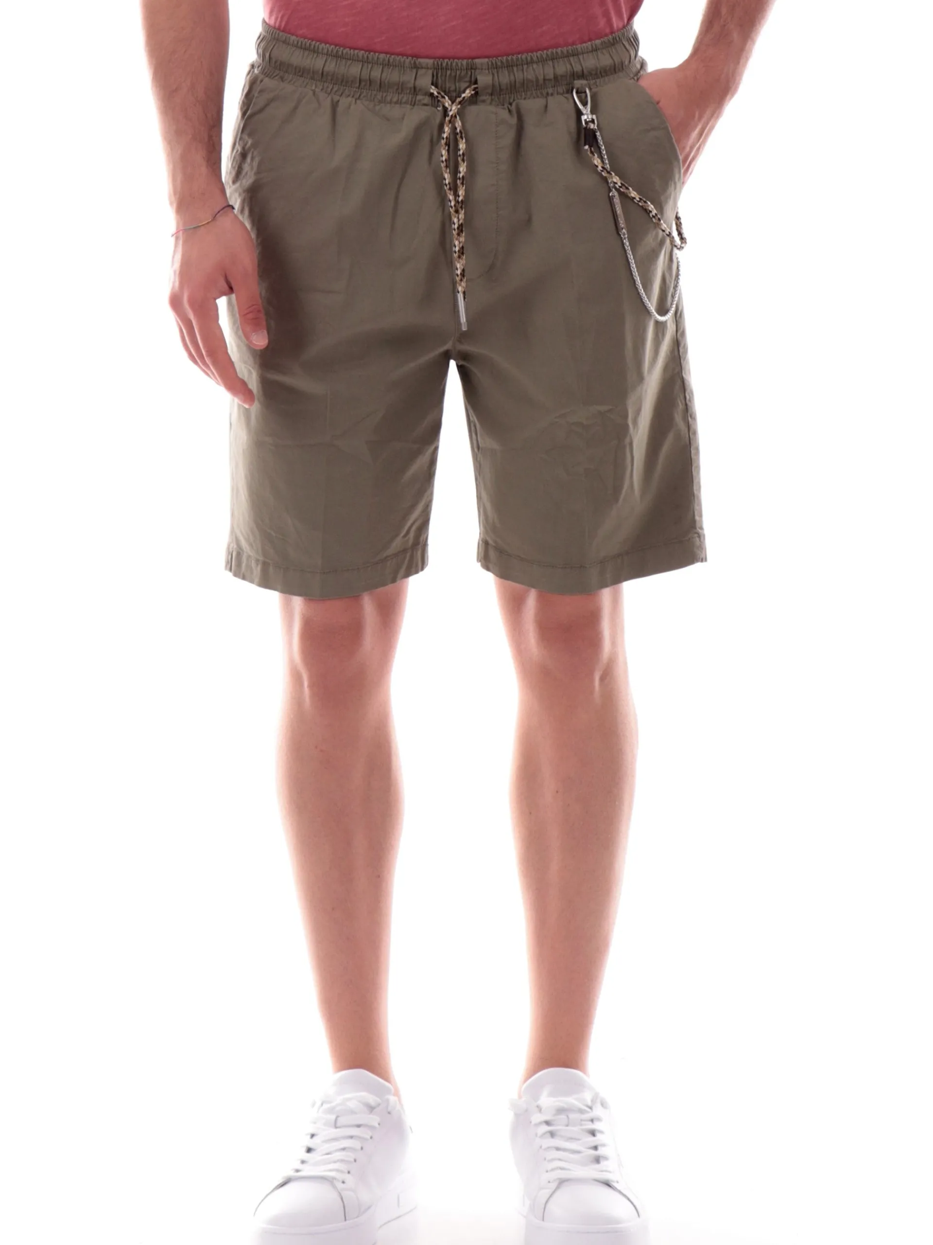 GIANNI LUPO Bermuda*Bermuda verde da uomo con catenella rimovibile GL6073QS25