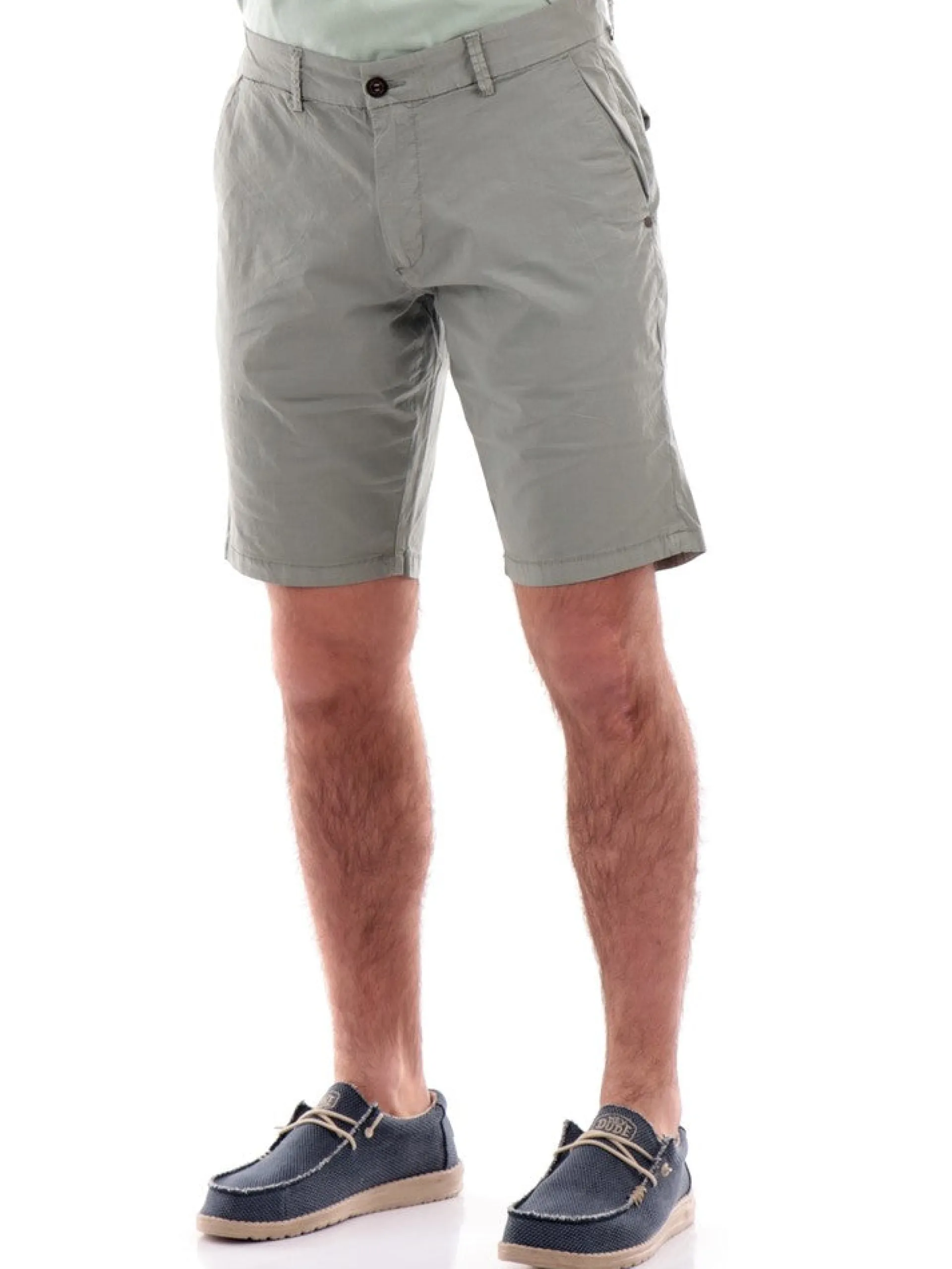 IMPURE Bermuda*Bermuda verde militare da uomo Chino CHS3042