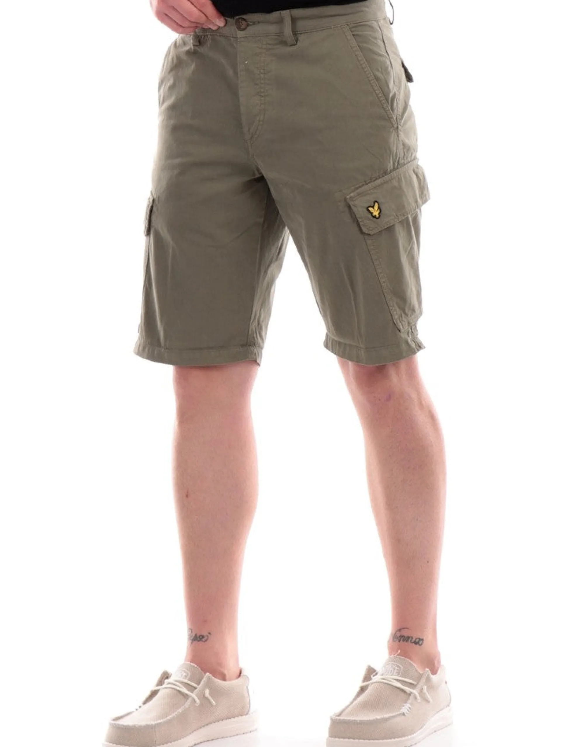 LYLE & SCOTT Bermuda*Bermuda Lyle and Scott Verdi Militari Cargo da Uomo con Tasconi Wembley SH1815ITAX
