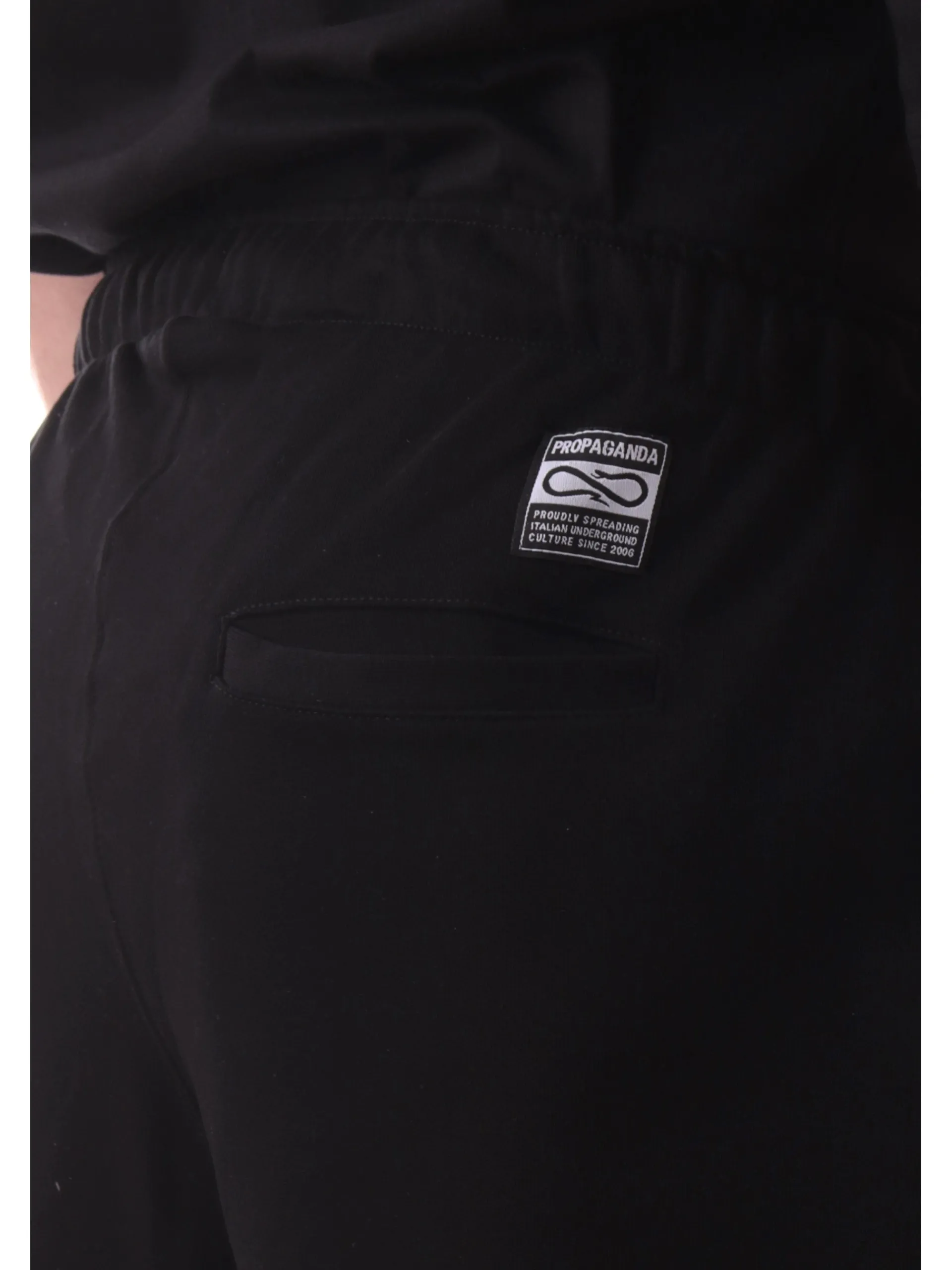 PROPAGANDA Bermuda*Bermuda uomo neri con logo blu 25SSPRBR 424