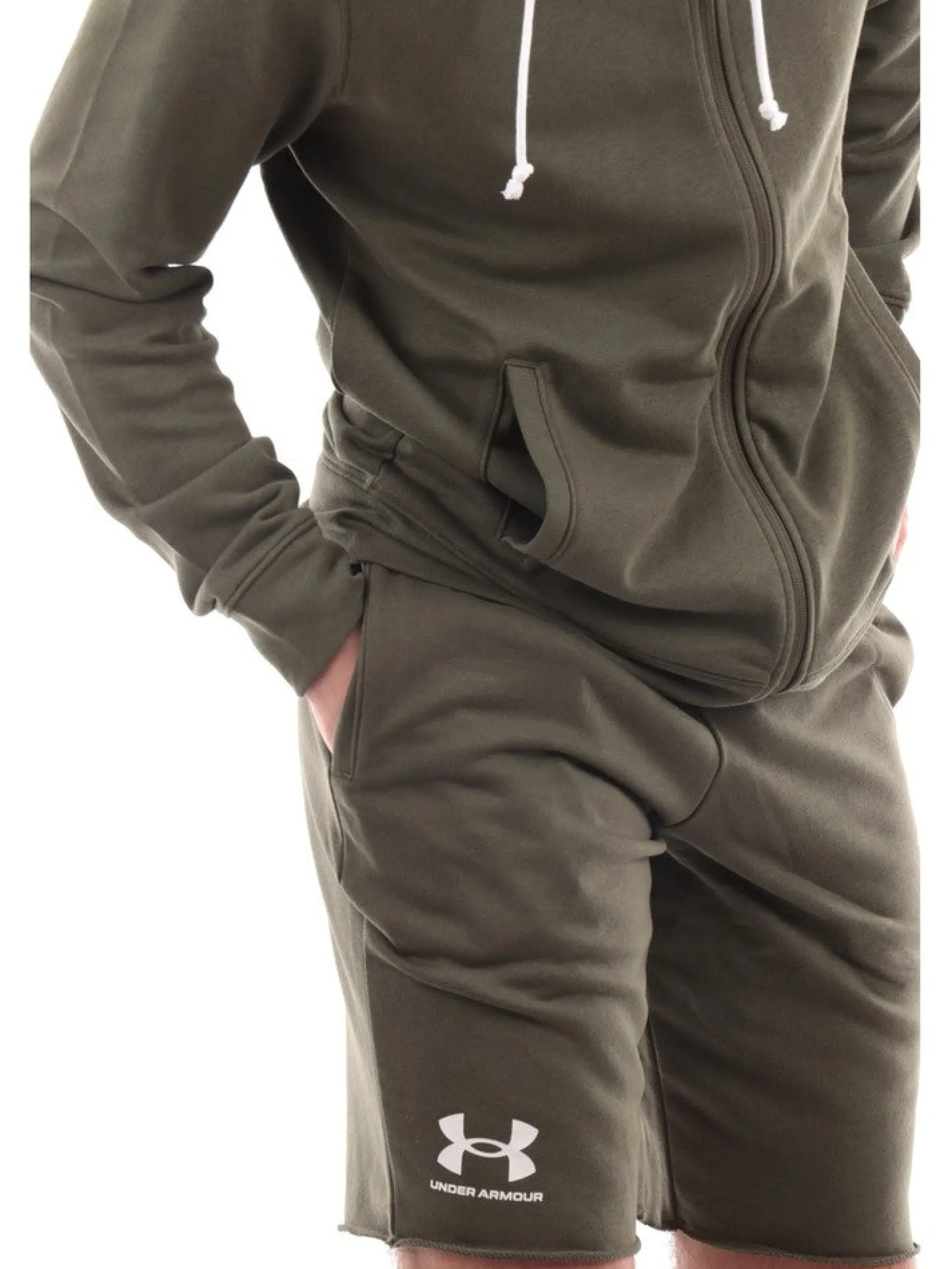 UNDER ARMOUR Bermuda*Bermuda verdi militare da uomo Rival Terry Shorts 13616310
