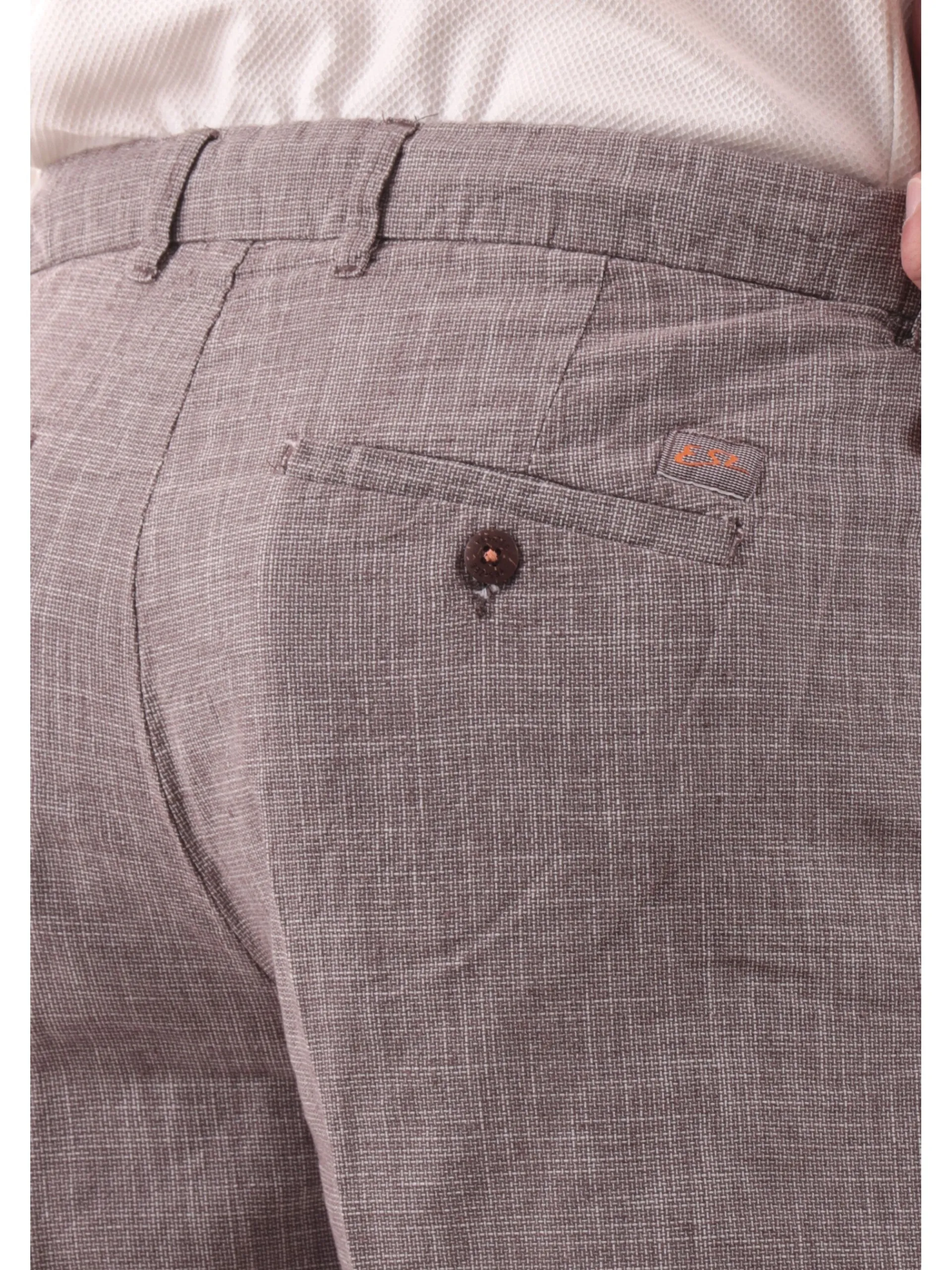 YES ZEE Bermuda*Bermuda marroni rigati da uomo con coulisse P770PF00