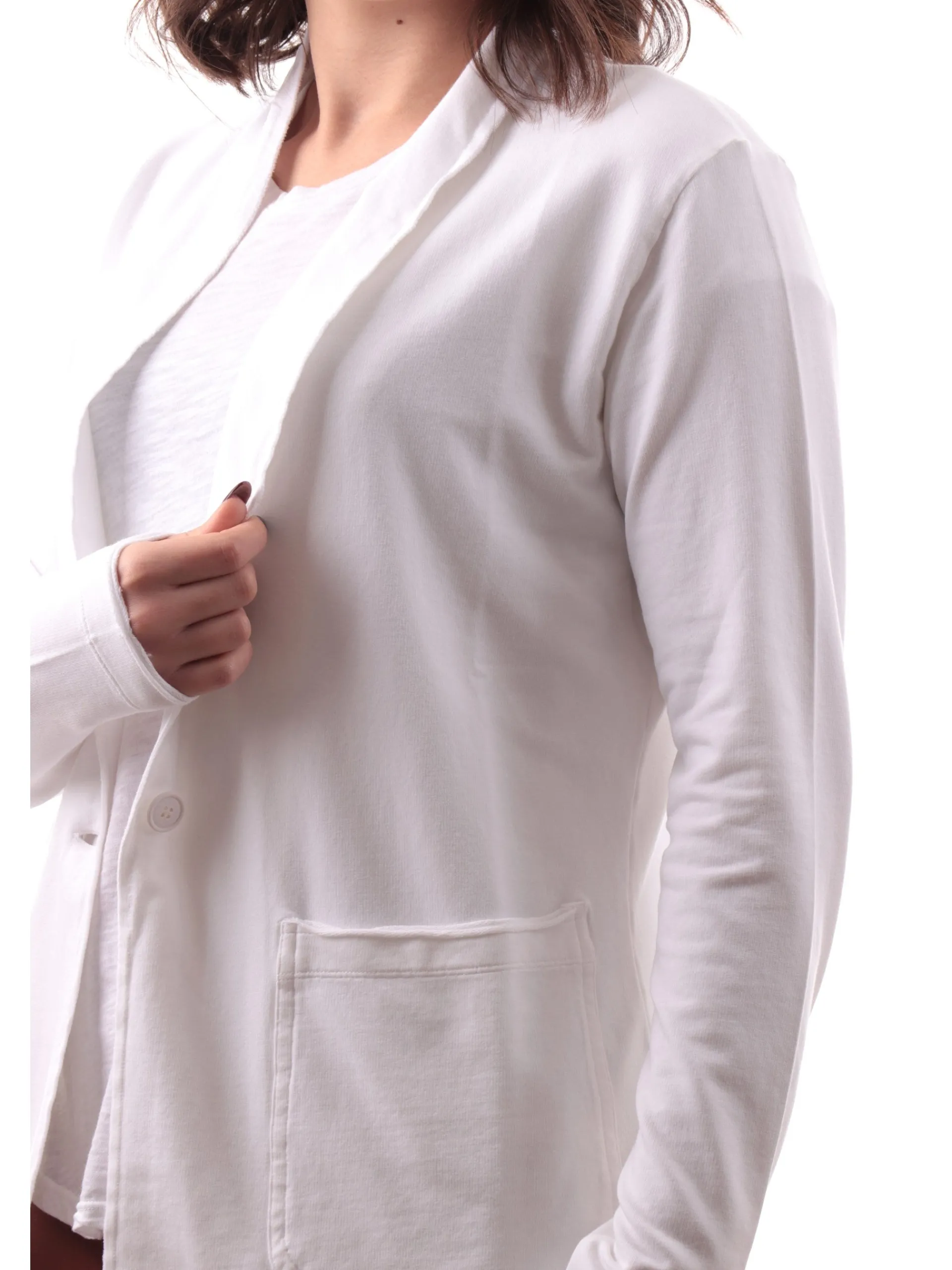 DEHA Giacche*Blazer bianco in felpa da donna A00553