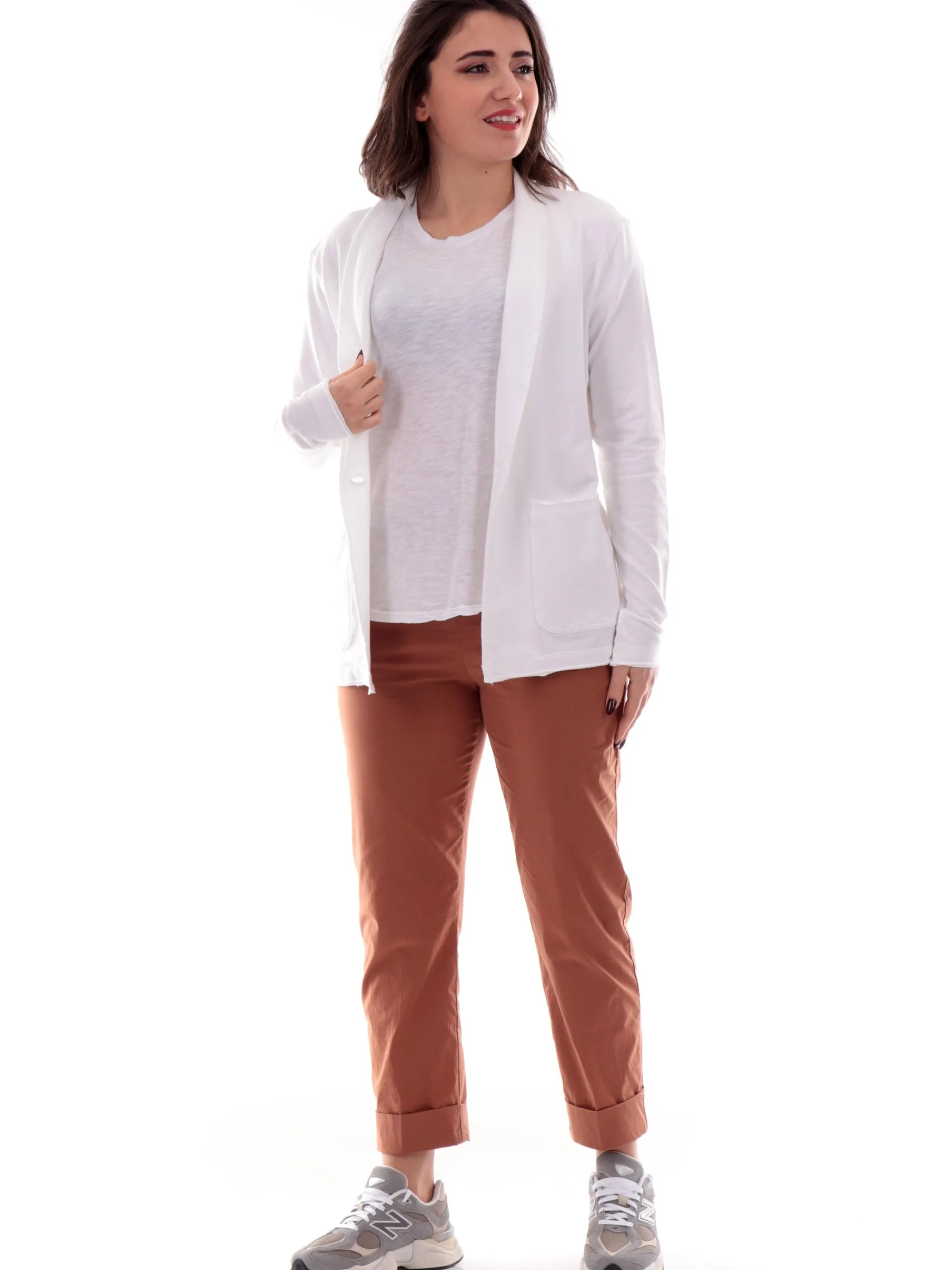 DEHA Giacche*Blazer bianco in felpa da donna A00553