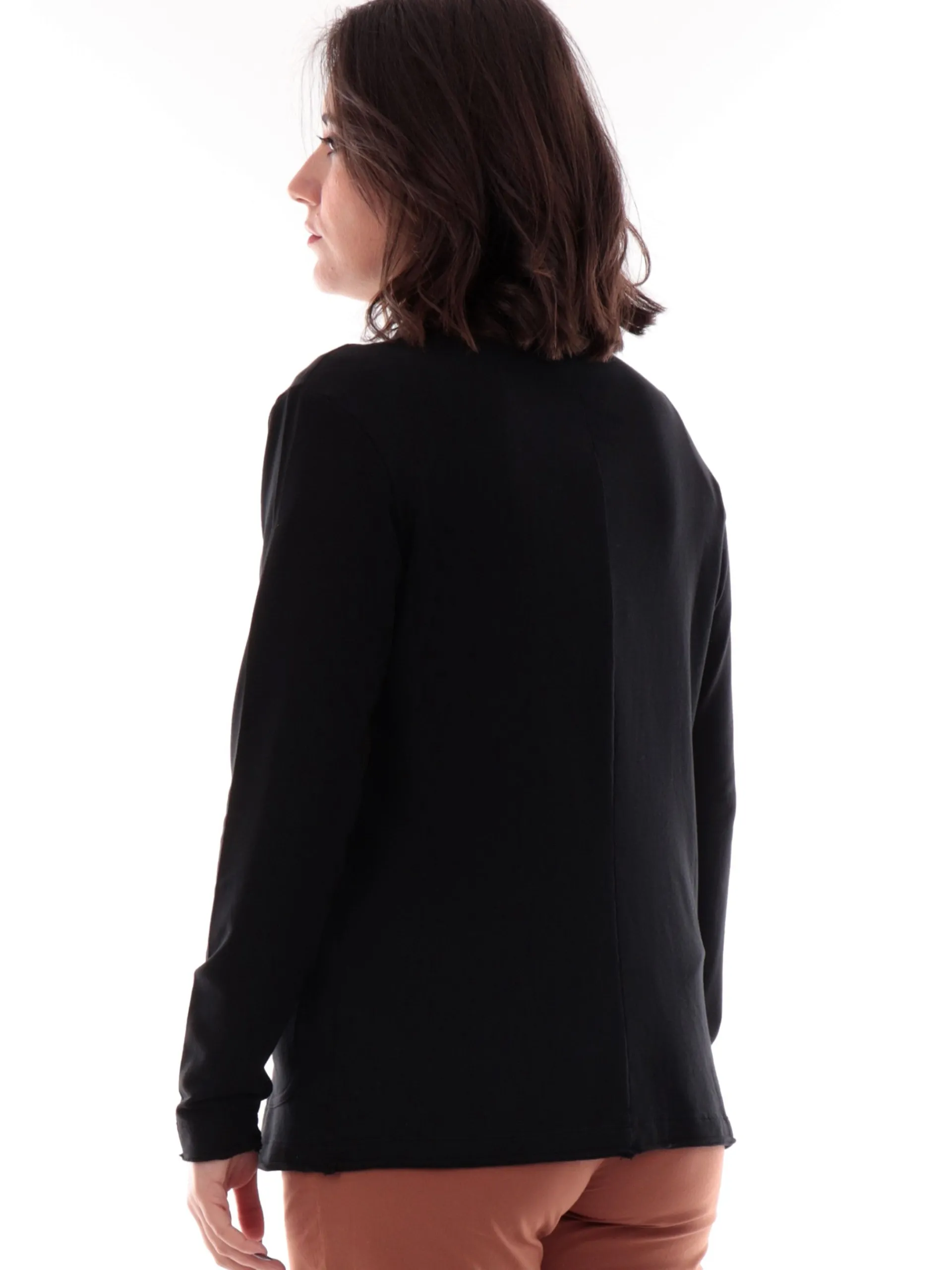 DEHA Giacche*Blazer nera in felpa da donna A00553