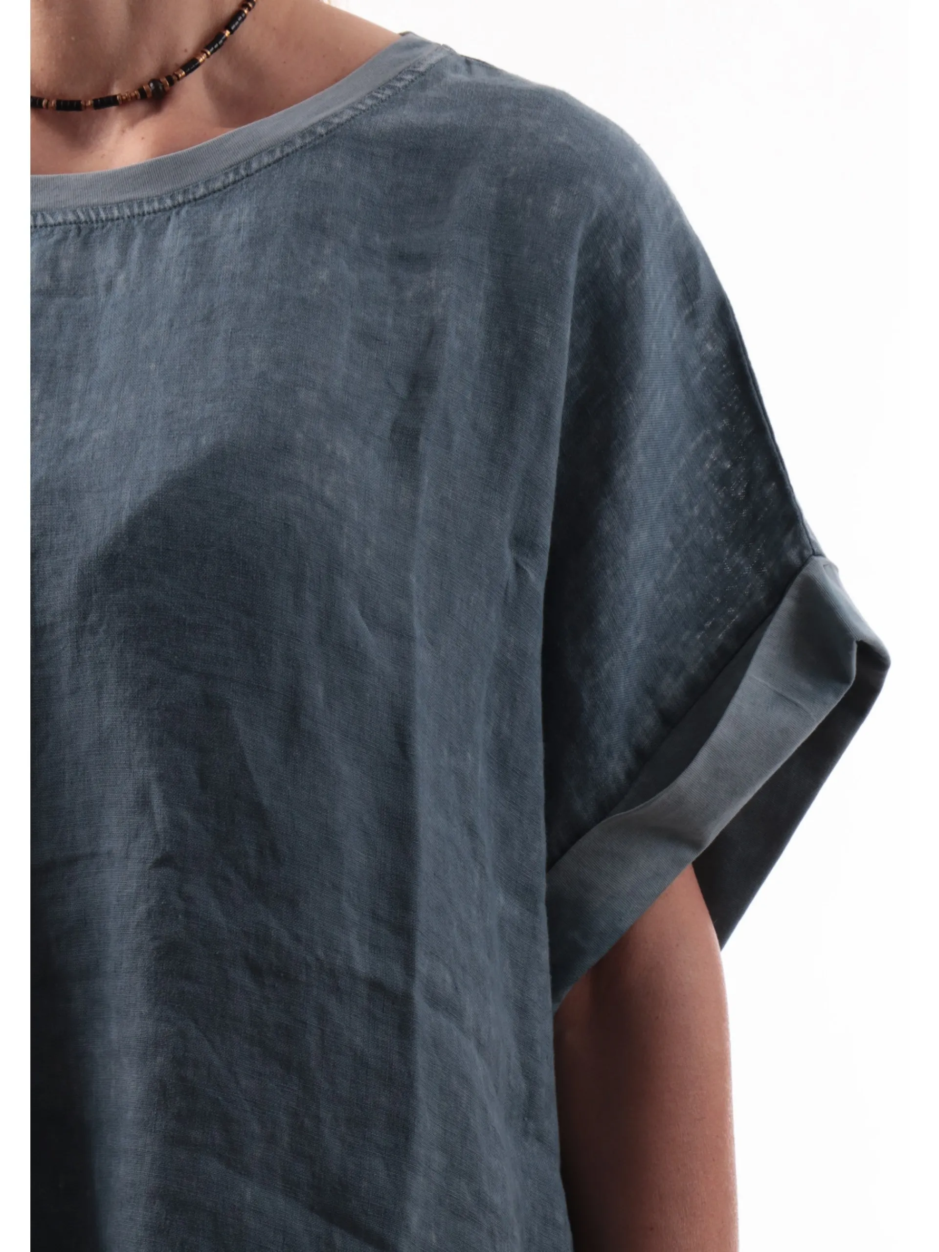 DEHA Maglie*Blusa celeste da donna con maniche a farfalla