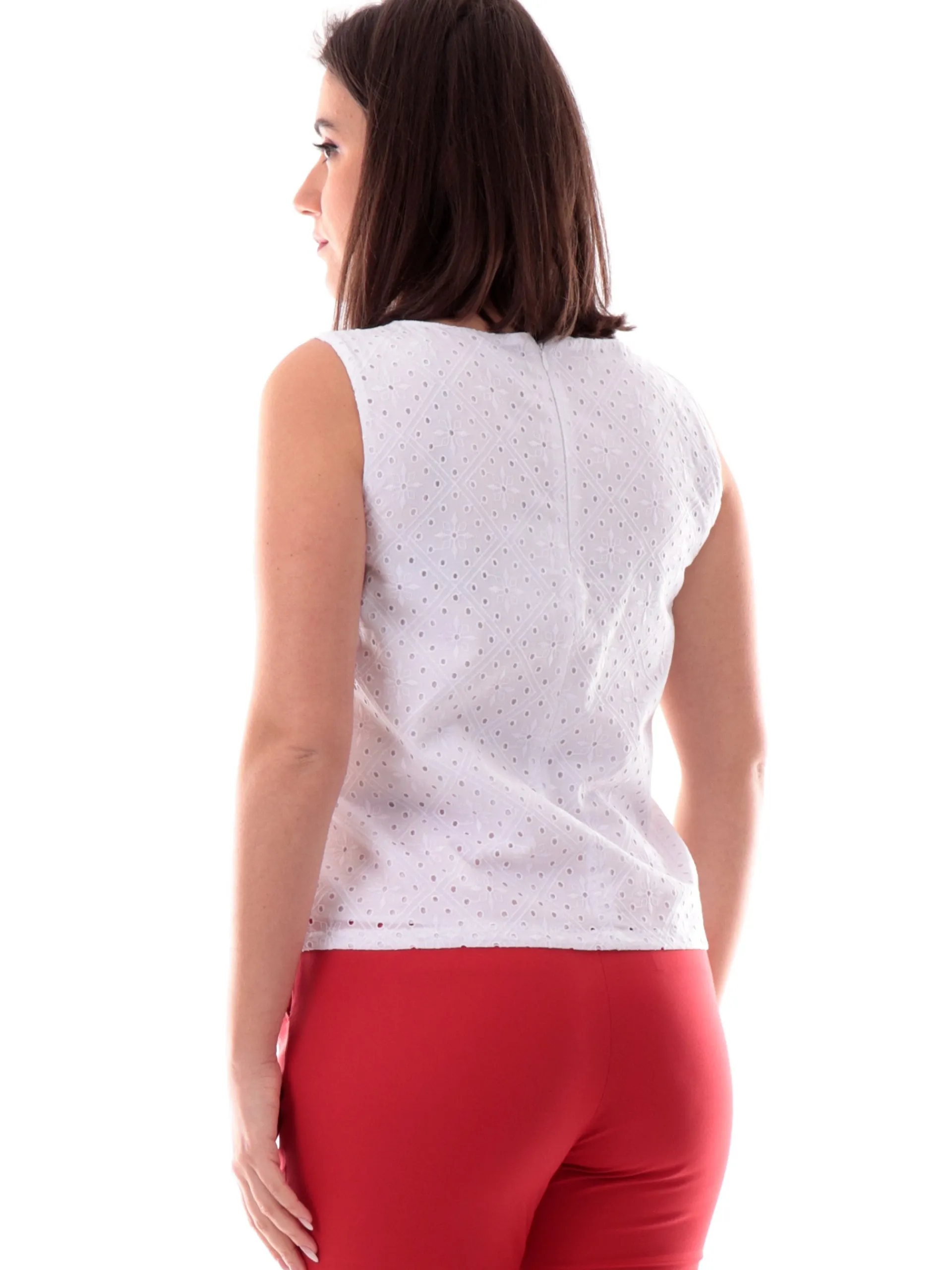 EMME MARELLA Maglie*Blusa bianca da donna smanicata ADD0BBO 001