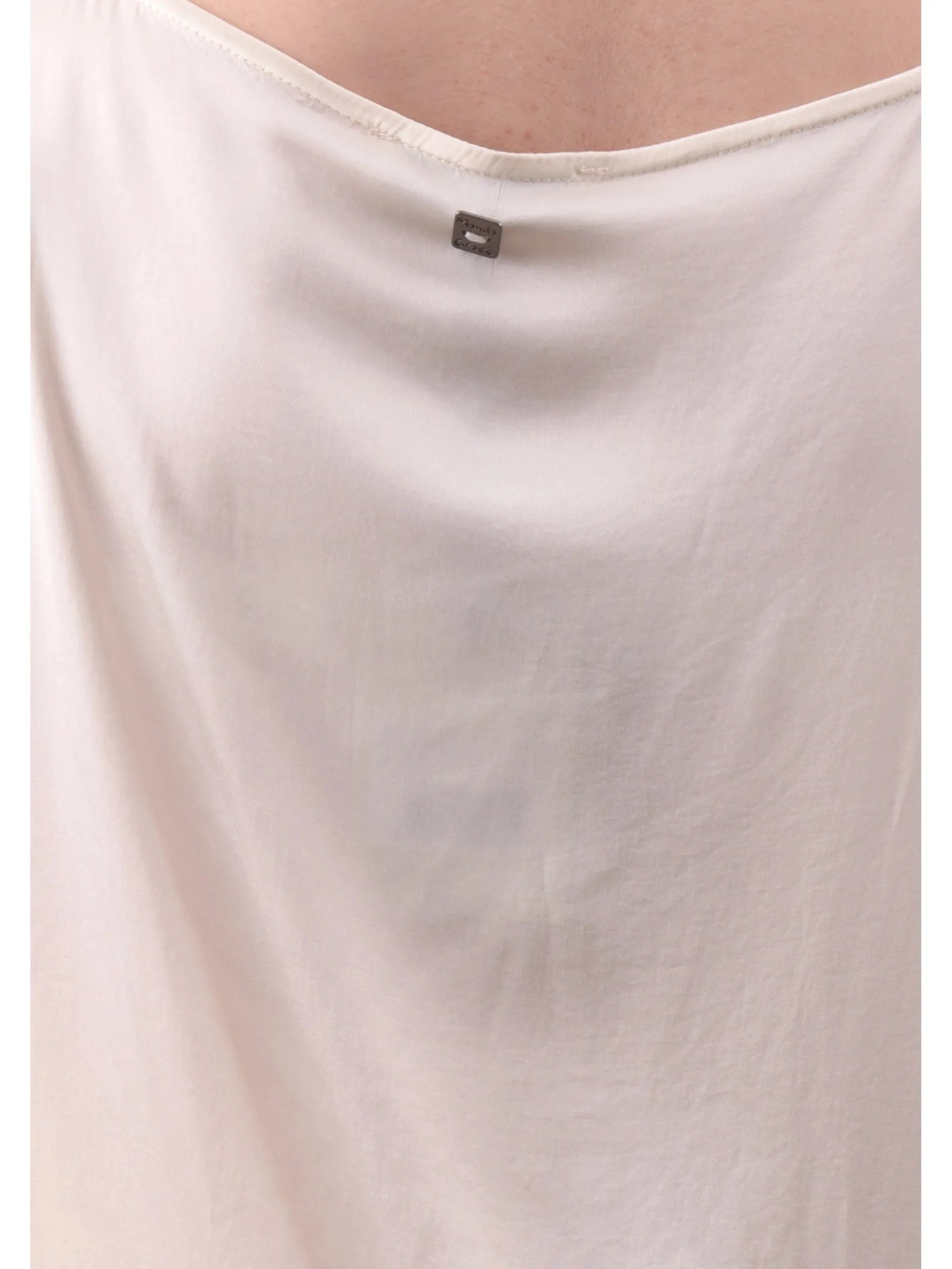 MANILA GRACE Maglie*Blusa bianca asimmetrica da donna vestibilità morbida C039VUMA