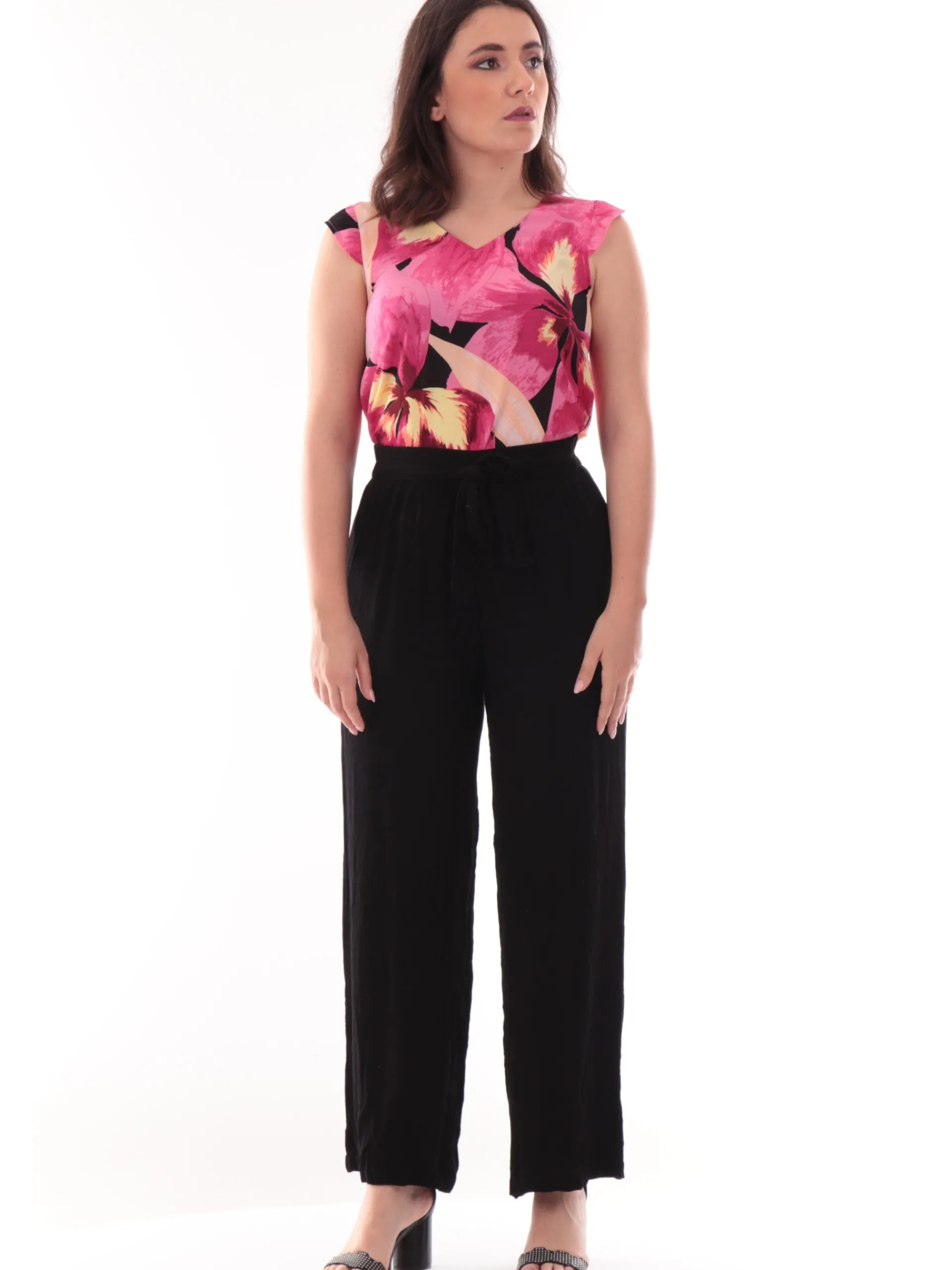 ONLY Maglie*Blusa scollo a V fucsia da donna fantasia foulard 15290791