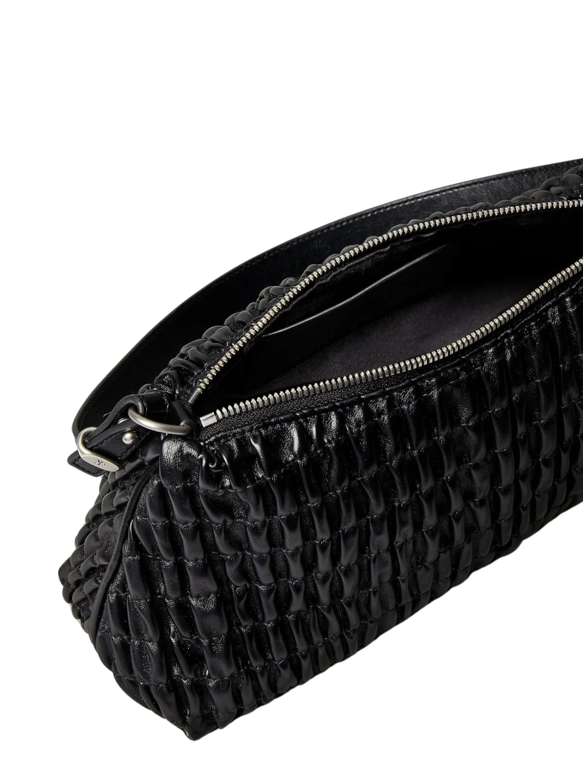 CALVIN KLEIN Borse*Borsa nera Rouched Shoulder Bag da donna con tracolla LV04K3088G
