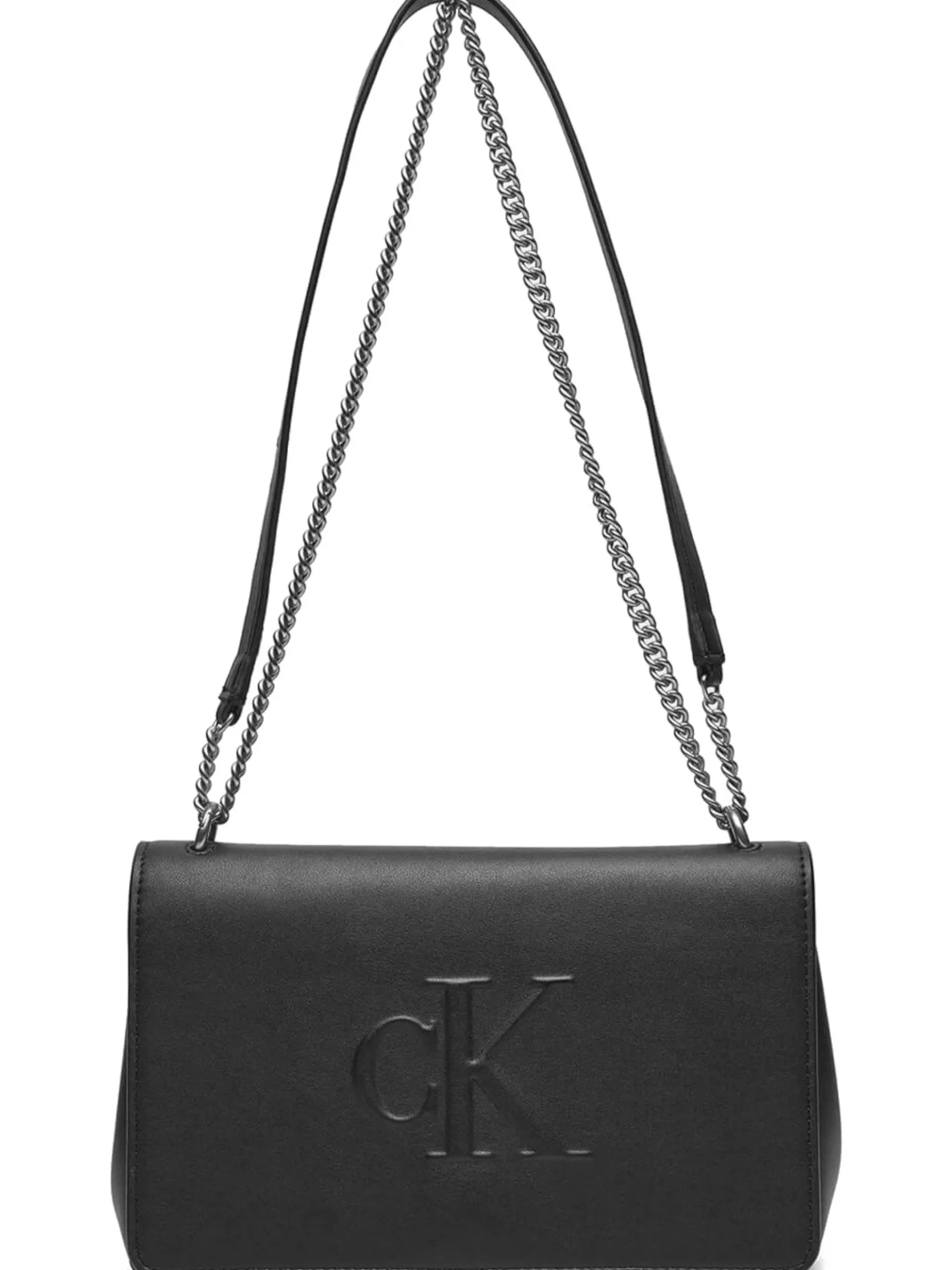 CALVIN KLEIN Borse*Borsa nera Sculpted EW Flap25 Shoulder da donna LV04K3035G