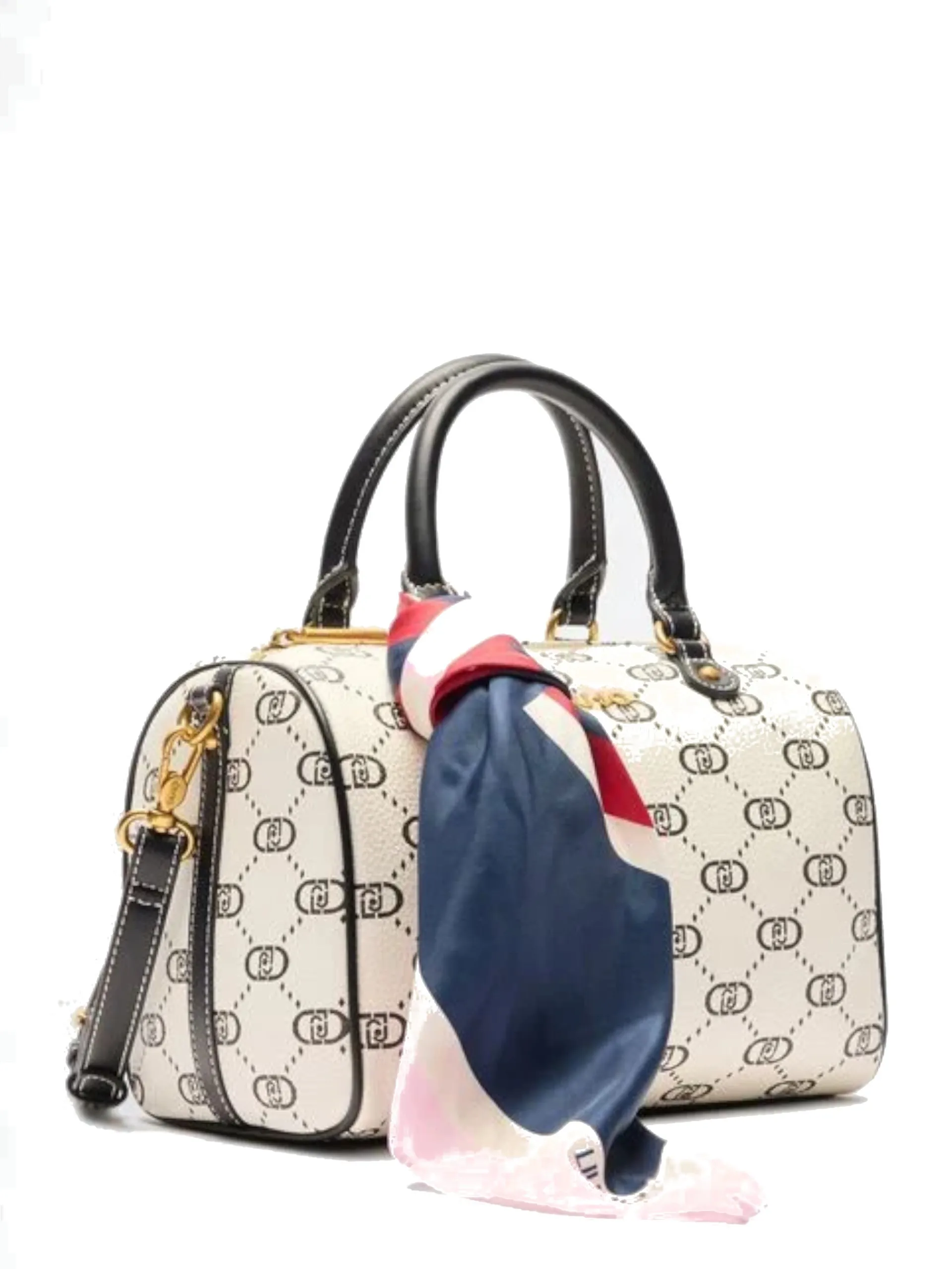 LIU JO MILANO Borse*Borsa Liu Jo bianca ECS M Bowling da donna con foulard AA5096E0086 X0459