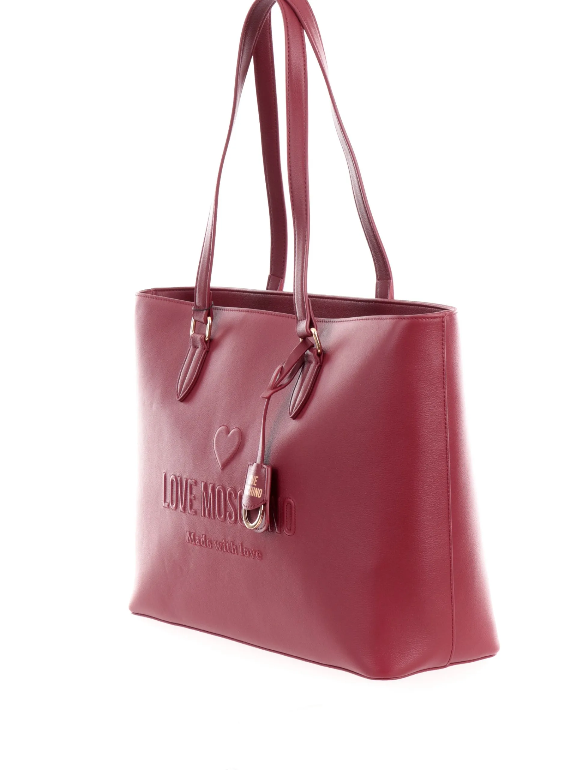 LOVE MOSCHINO Borse*BORSA BORDEAUX DA DONNA CON MANICI in vera pelle JC4114