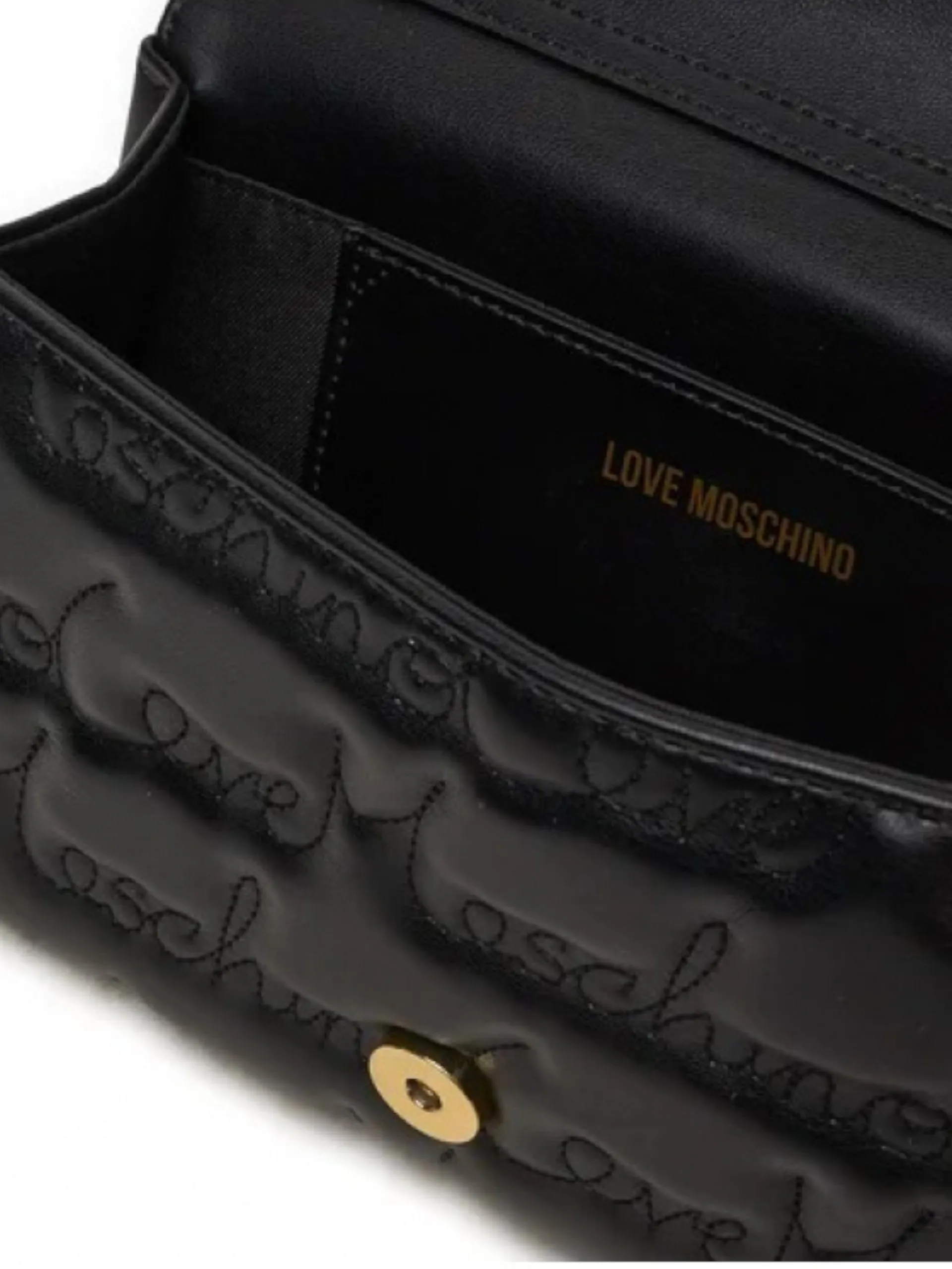 LOVE MOSCHINO Borse*Borsa nera ricamata tracolla catenella JC4128LJ0