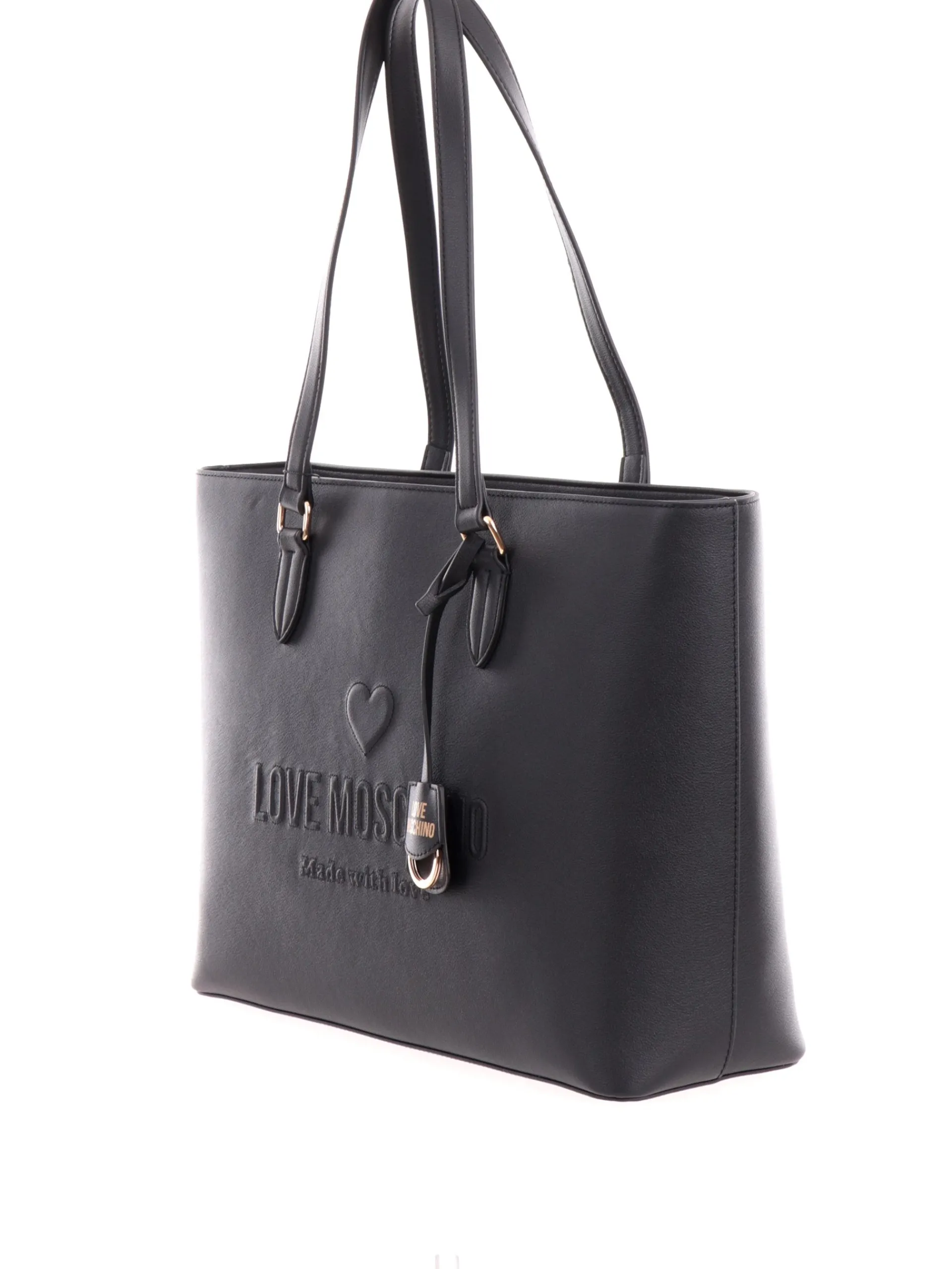 LOVE MOSCHINO Borse*BORSA NERA DA DONNA CON MANICI in vera pelle JC4114
