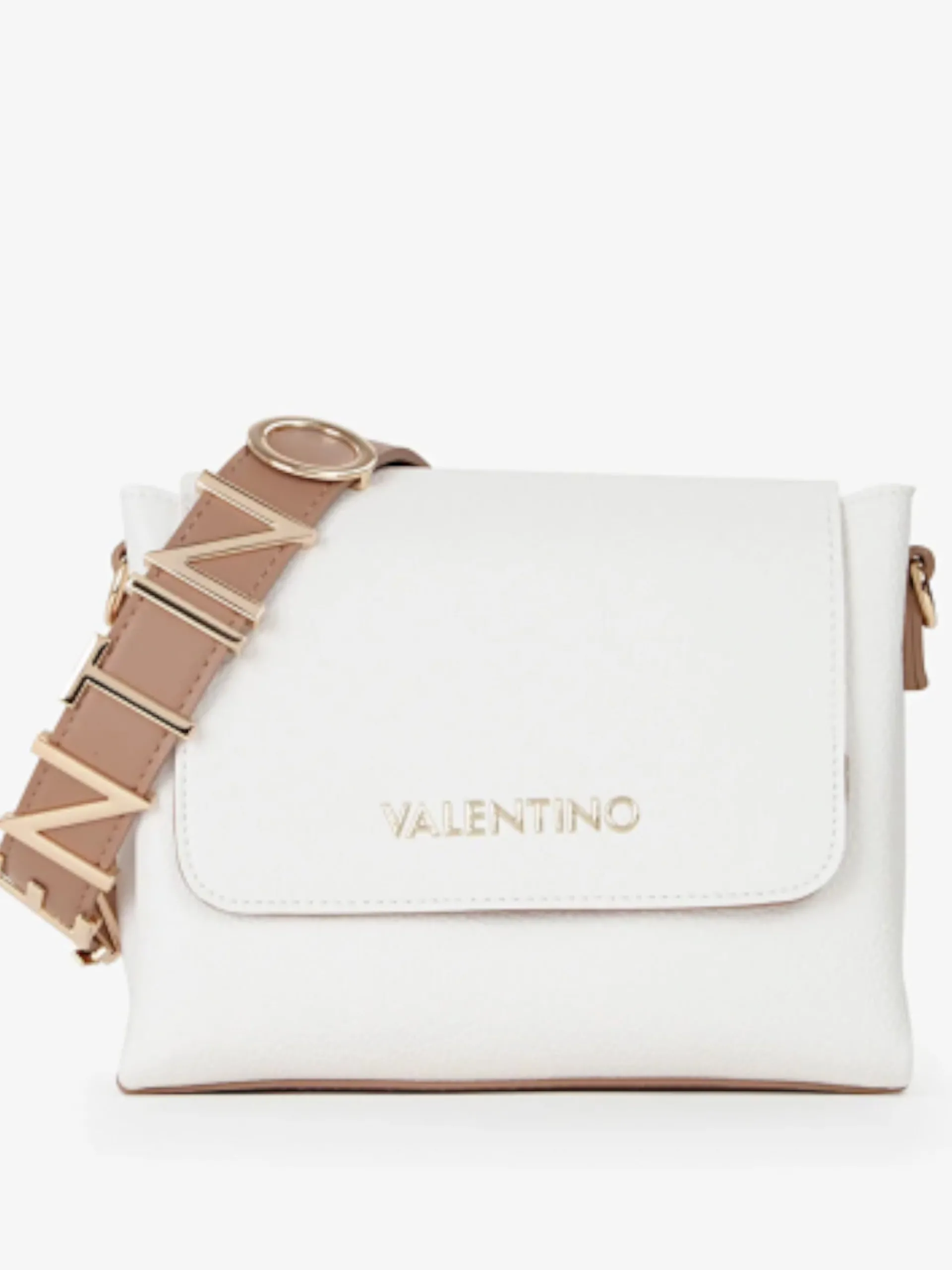 VALENTINO ACCESSORI Borse*Borsa Valentino bianca Alexia Medium con tracolla logata VBS5A806