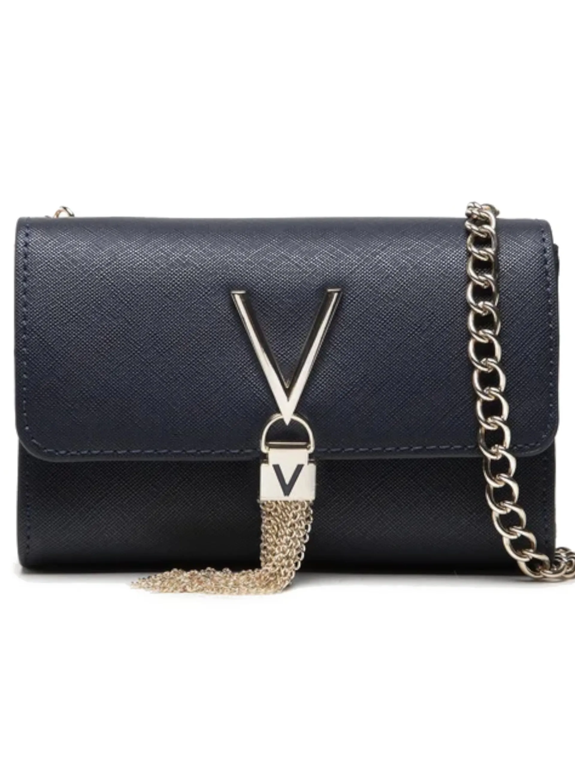 VALENTINO ACCESSORI Borse*Borsa Valentino Divina Sa Small nera da donna con tracolla catenella VBS1IJ03