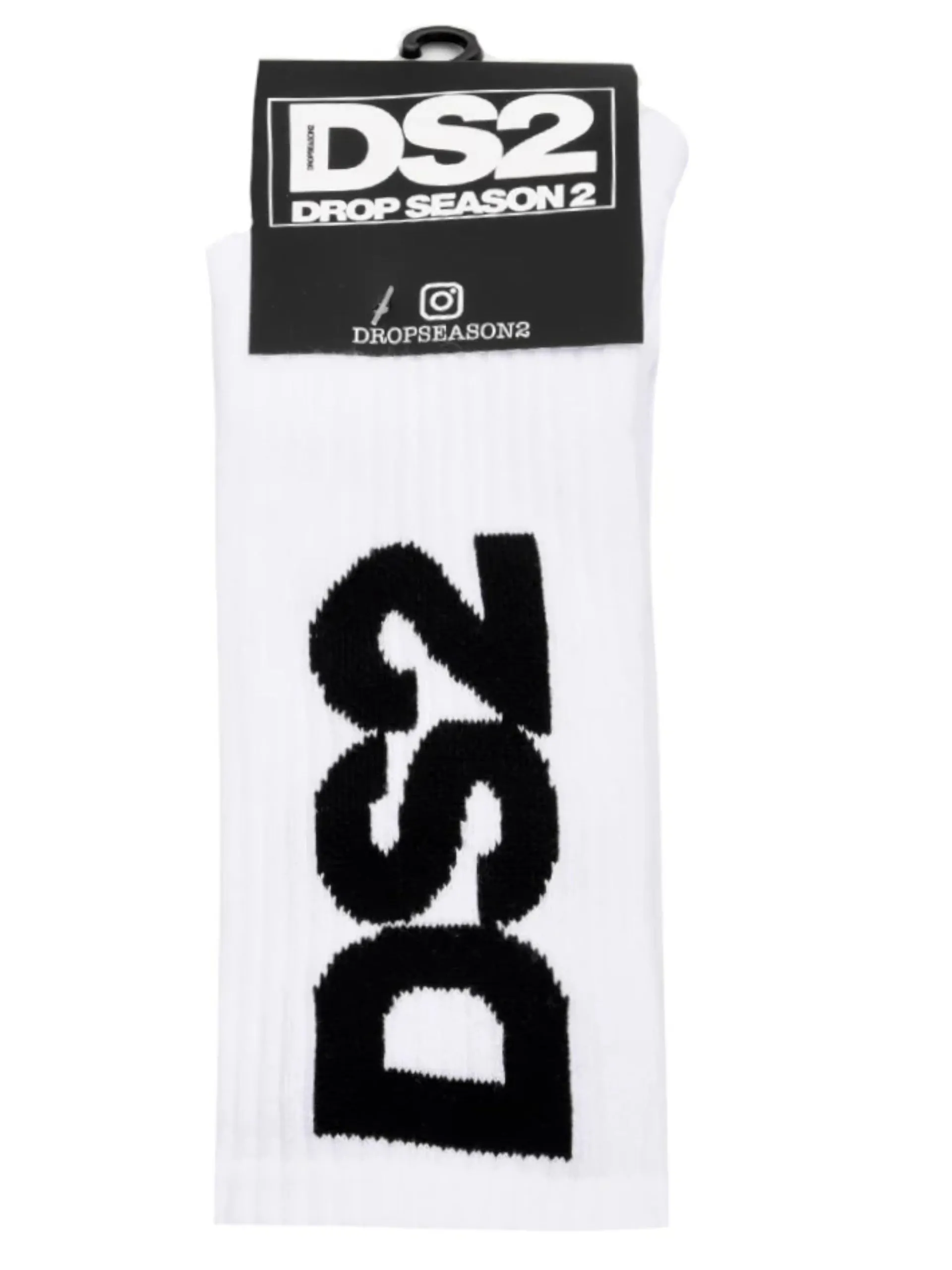 DS2 Calzini*Calzini bianchi in spugna maxi logo SS25C01