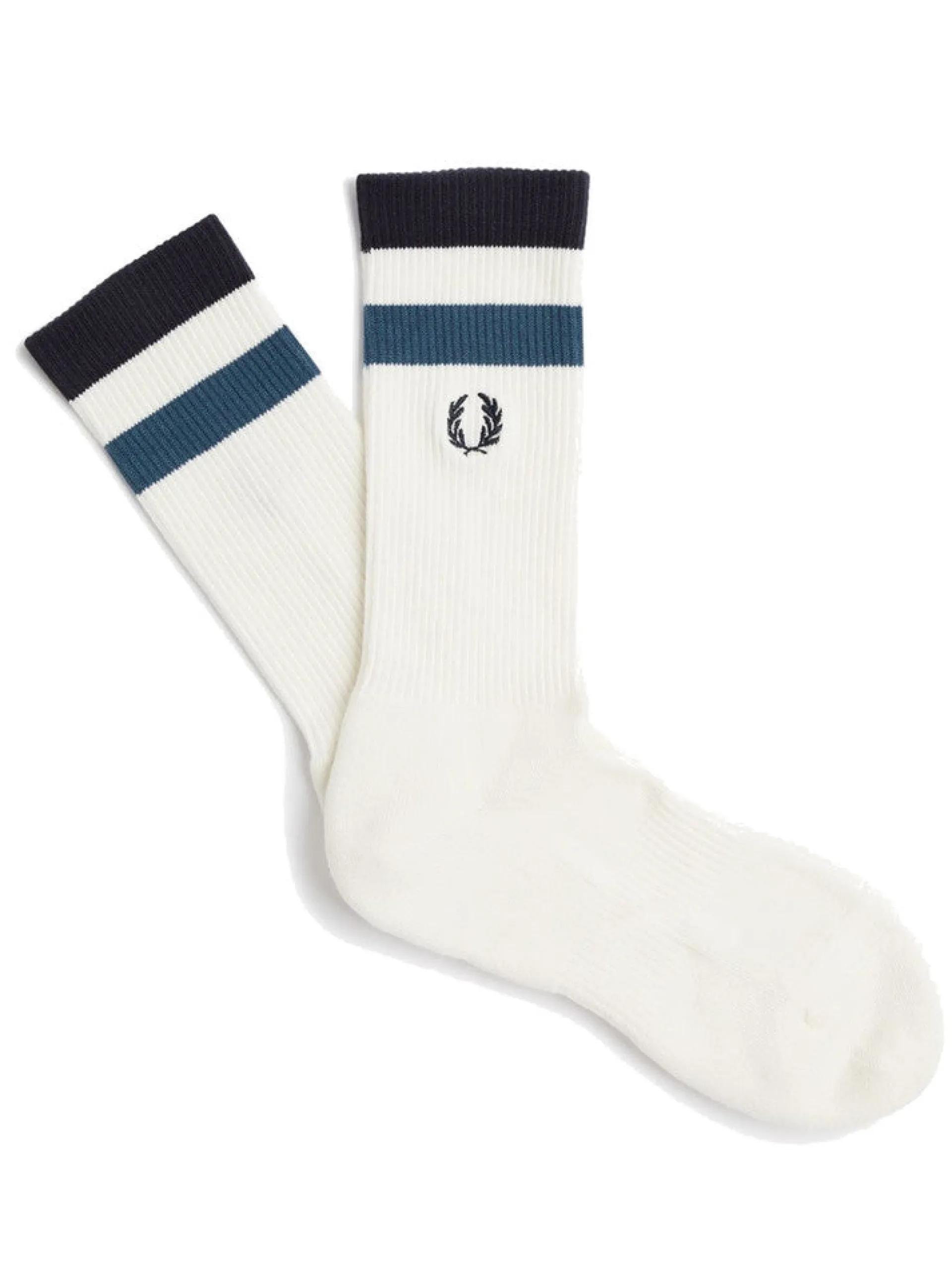 FRED PERRY Calzini*Calzini Bianchi Bold Twin Tipped mezzagamba C5138