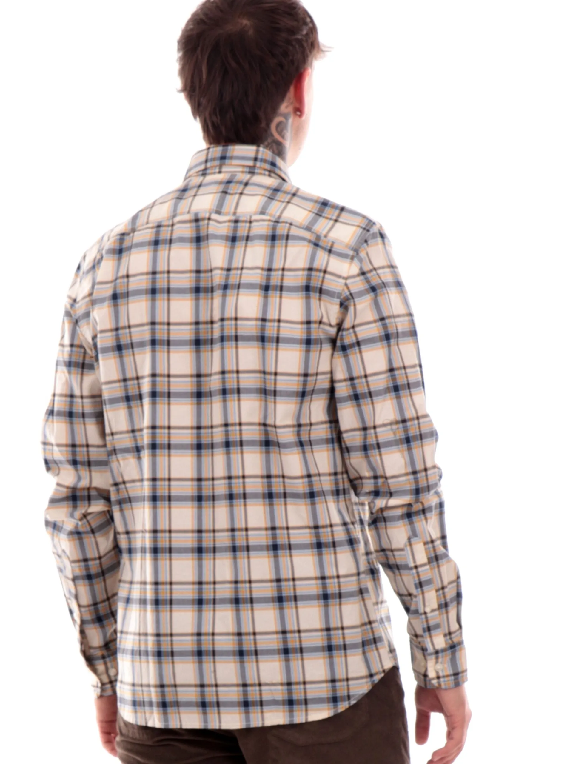 TIMBERLAND Camicie*Camicia a quadri beige da uomo logo ricamato TB0A6V66