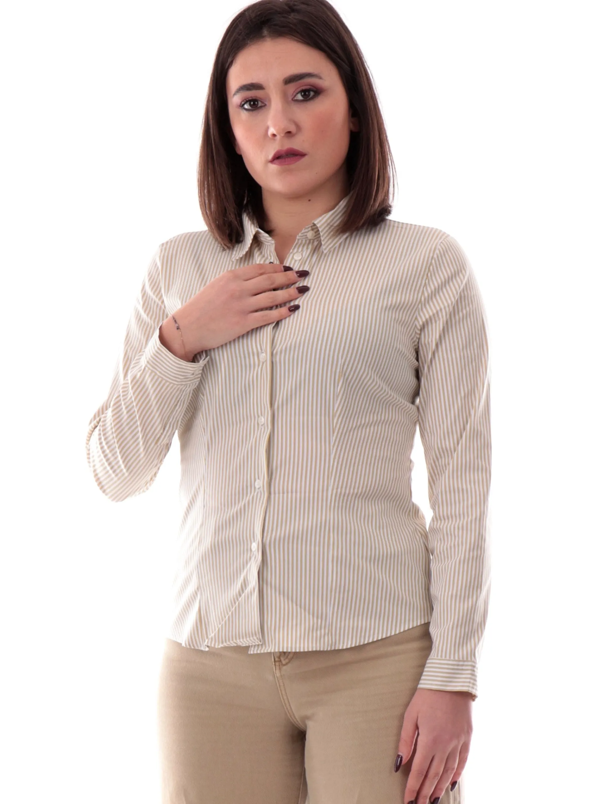 EMME MARELLA Top & Camicie*Camicia a righe bianca da donna in cotone RACER