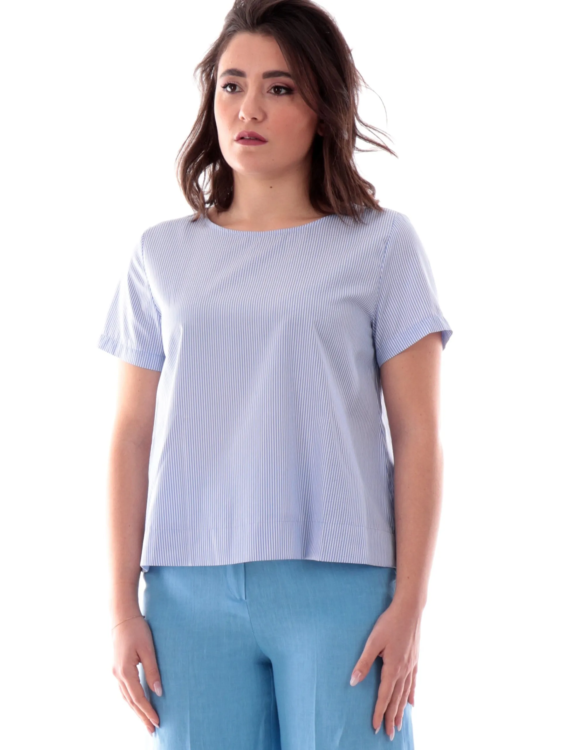EMME MARELLA Top & Camicie*Camicia a righe blu da donna vestibilità morbida MARACAS