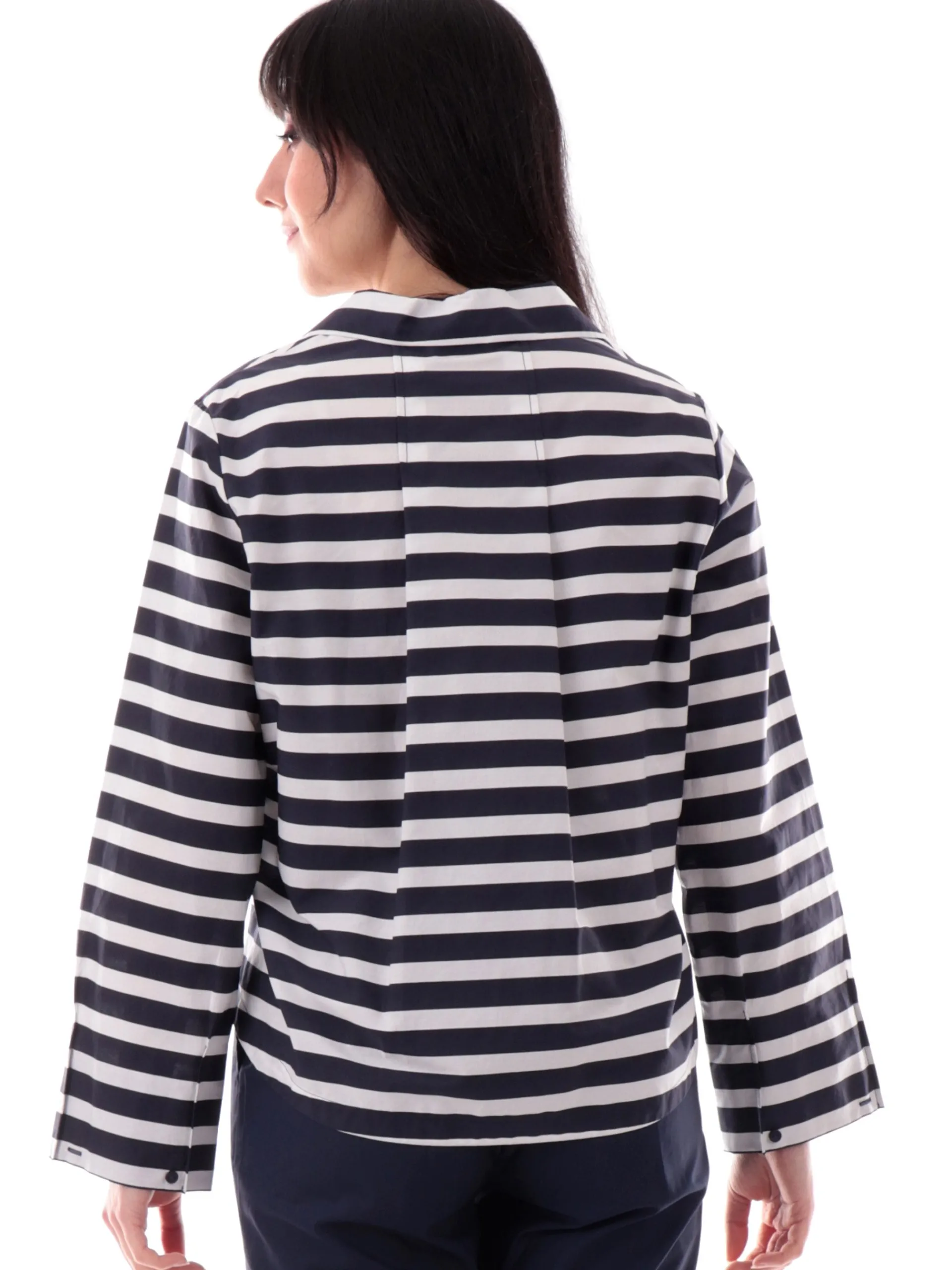 ANIS Maglie*Camicia a righe bianca e blu da donna maniche lunghe 251C1235