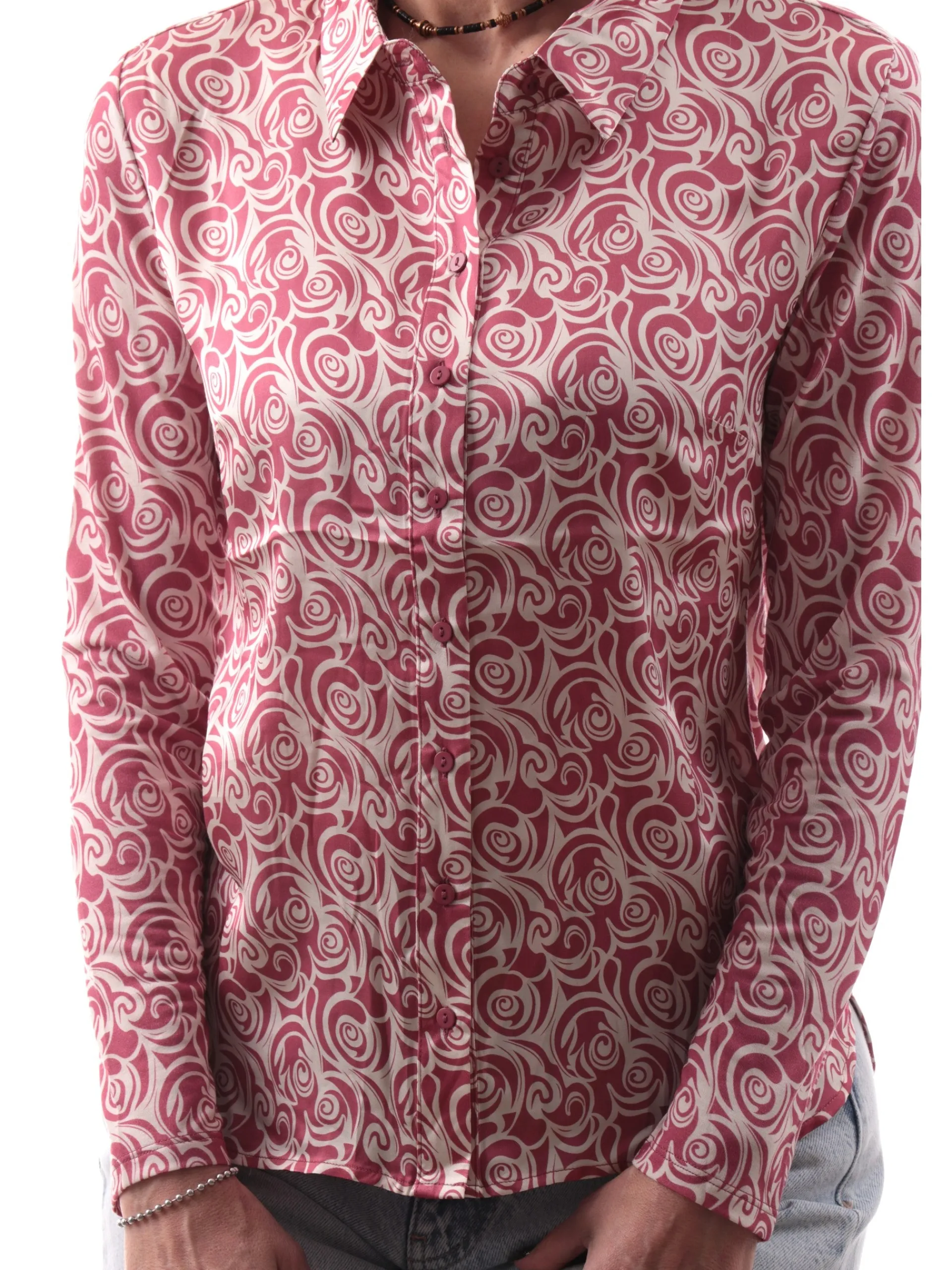 ANIS Top & Camicie*Camicia rosa floreale da donna maniche lunghe 251W1490