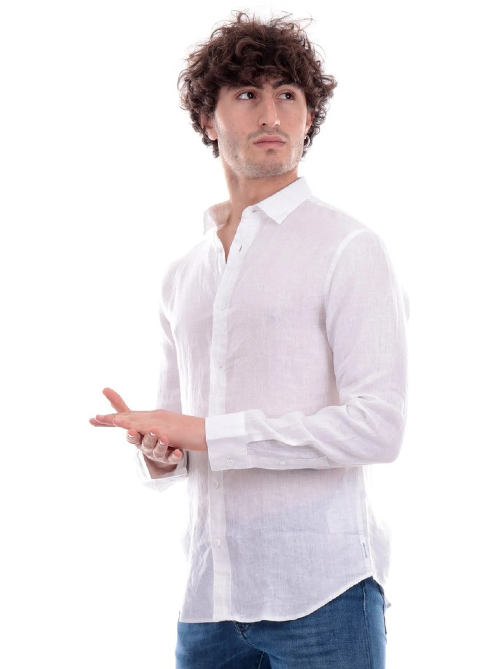 ARMANI EXCHANGE Camicie*Camicia AX da uomo bianca 8NZC50ZNCFZ