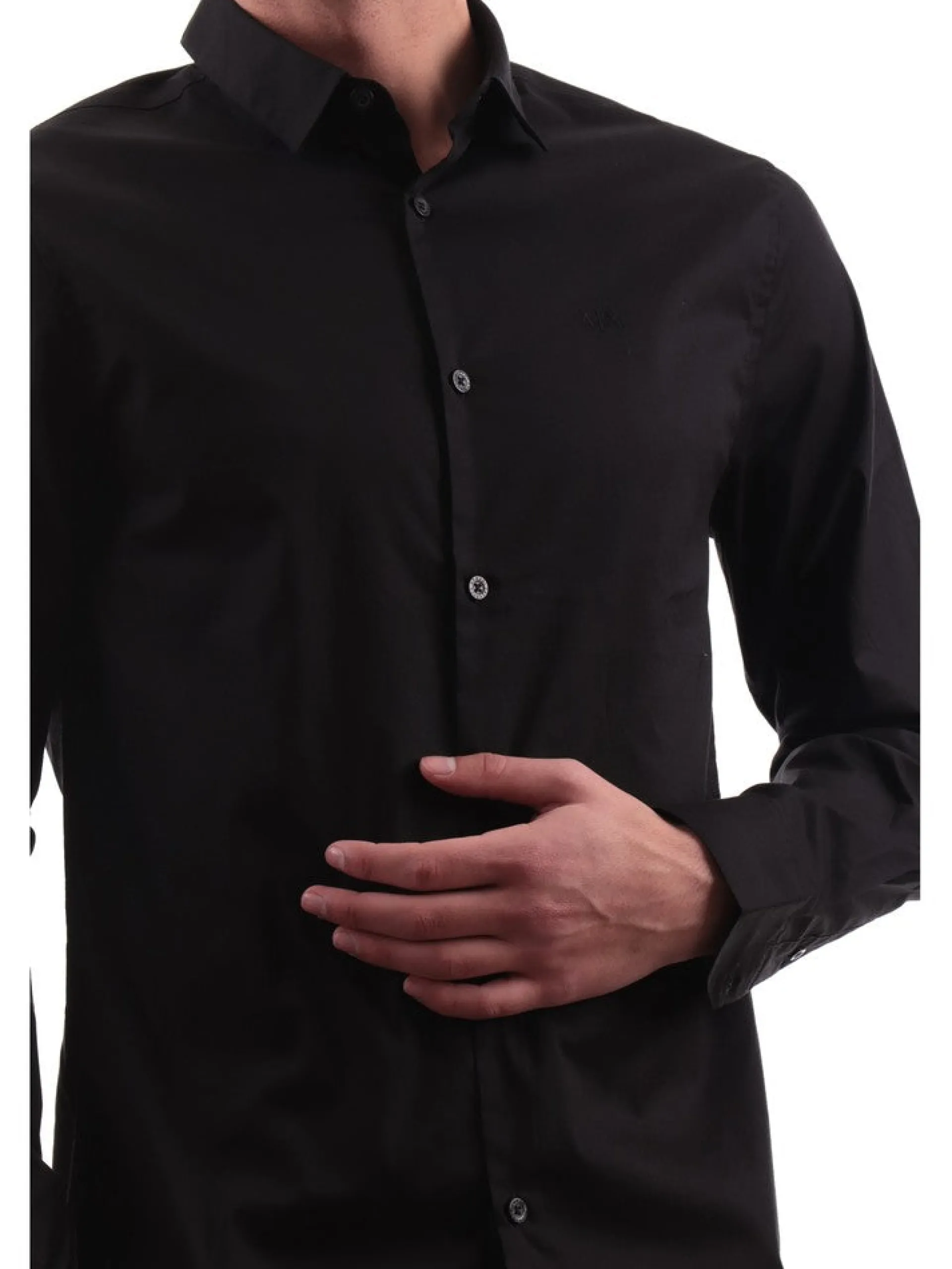 ARMANI EXCHANGE Camicie*Camicia AX nera da uomo 8NZC31ZN28Z