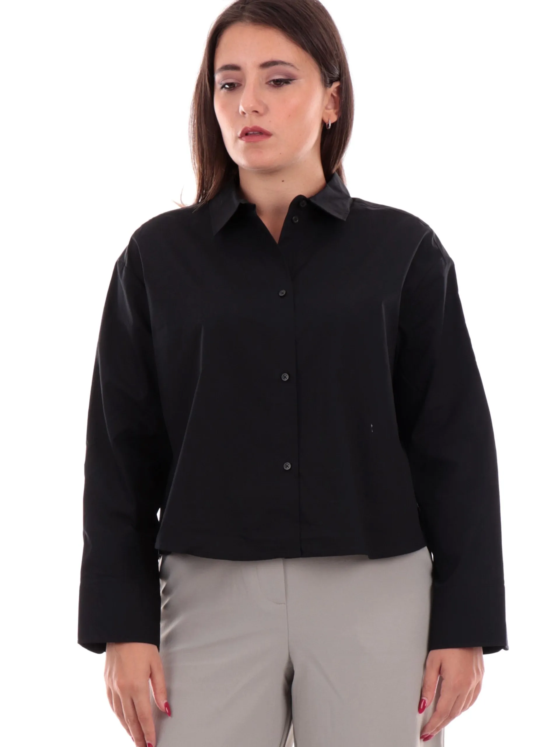 ARMANI EXCHANGE Top & Camicie*Camicia nera da donna crop over 6DYC19YN3NZ