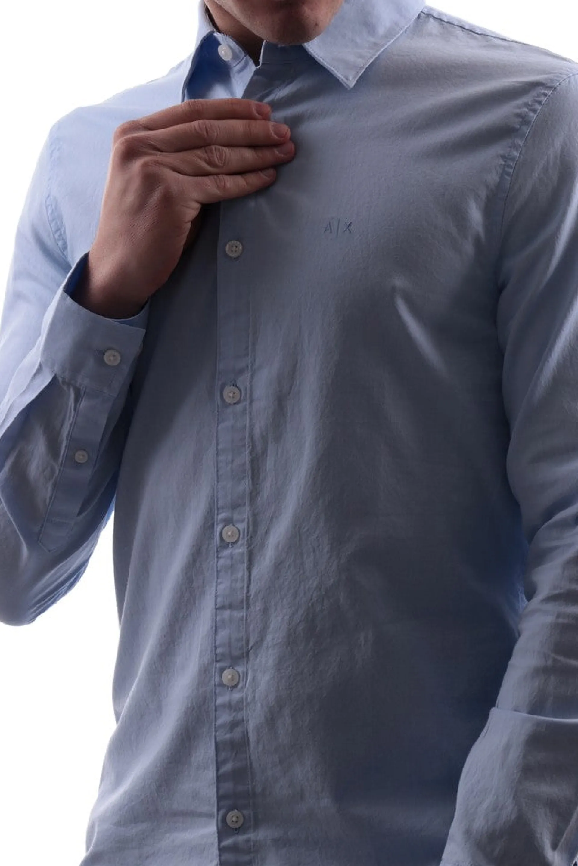ARMANI EXCHANGE Camicie*Camicia AX celeste da uomo 8NZCGBZ8ANZ