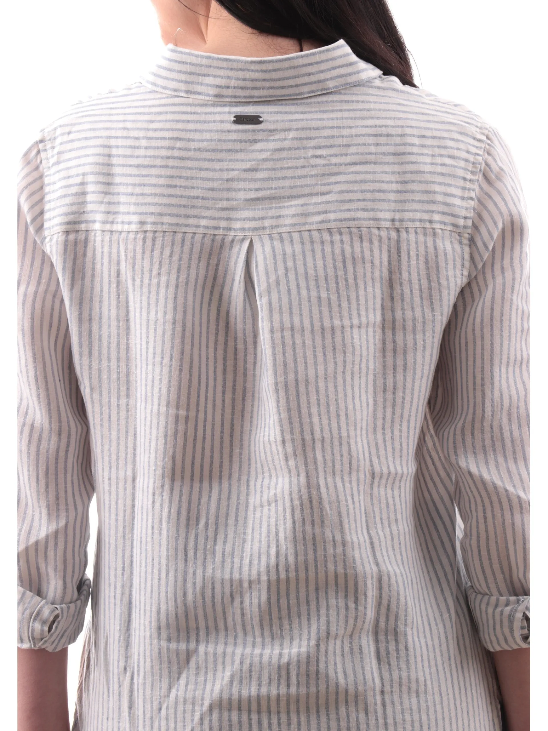 BARBOUR Top & Camicie*Camicia da donna a righe bianca e celeste LSH1315