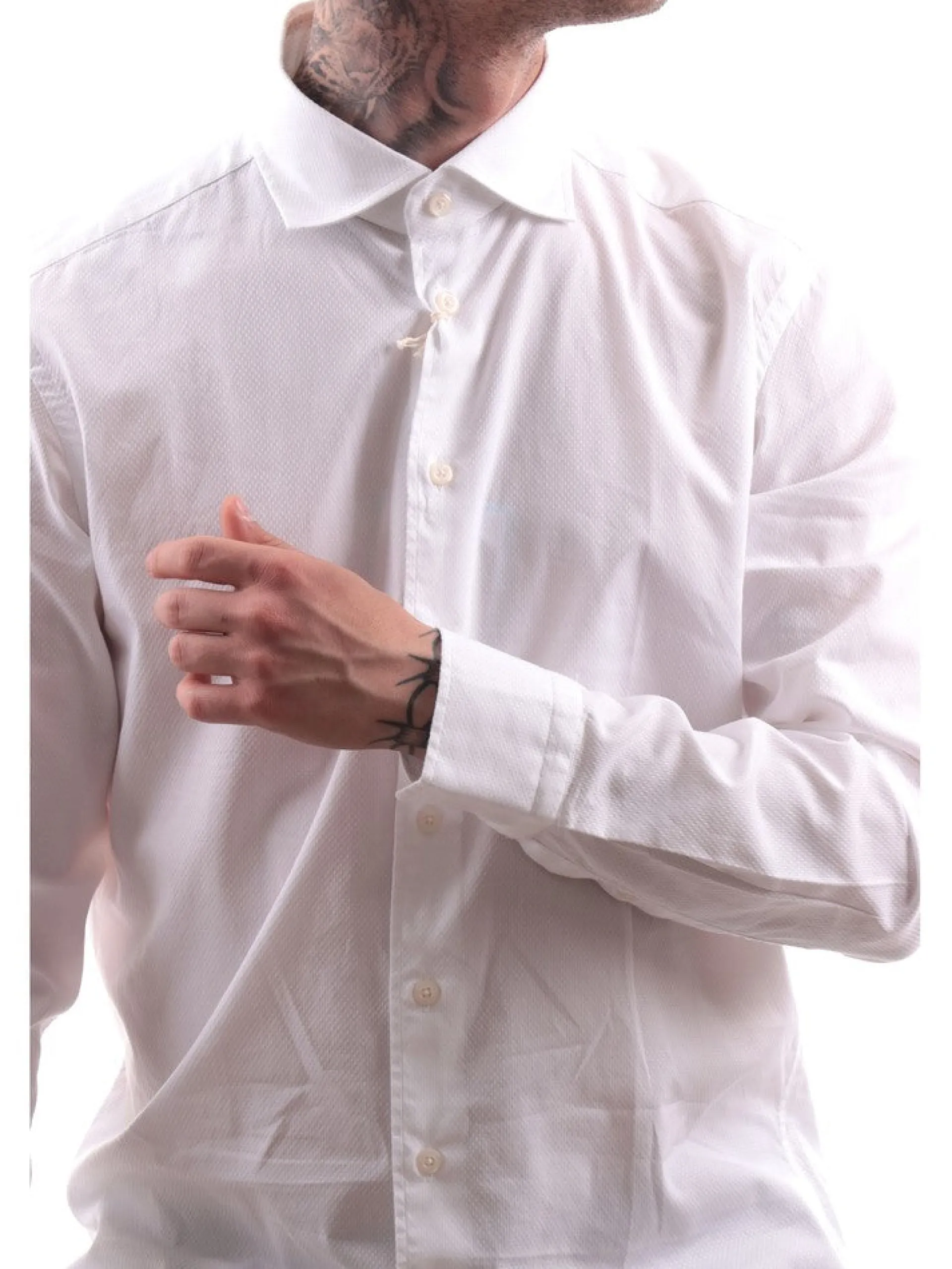 BASTONCINO Camicie*Camicia bianca da uomo cotone 2600