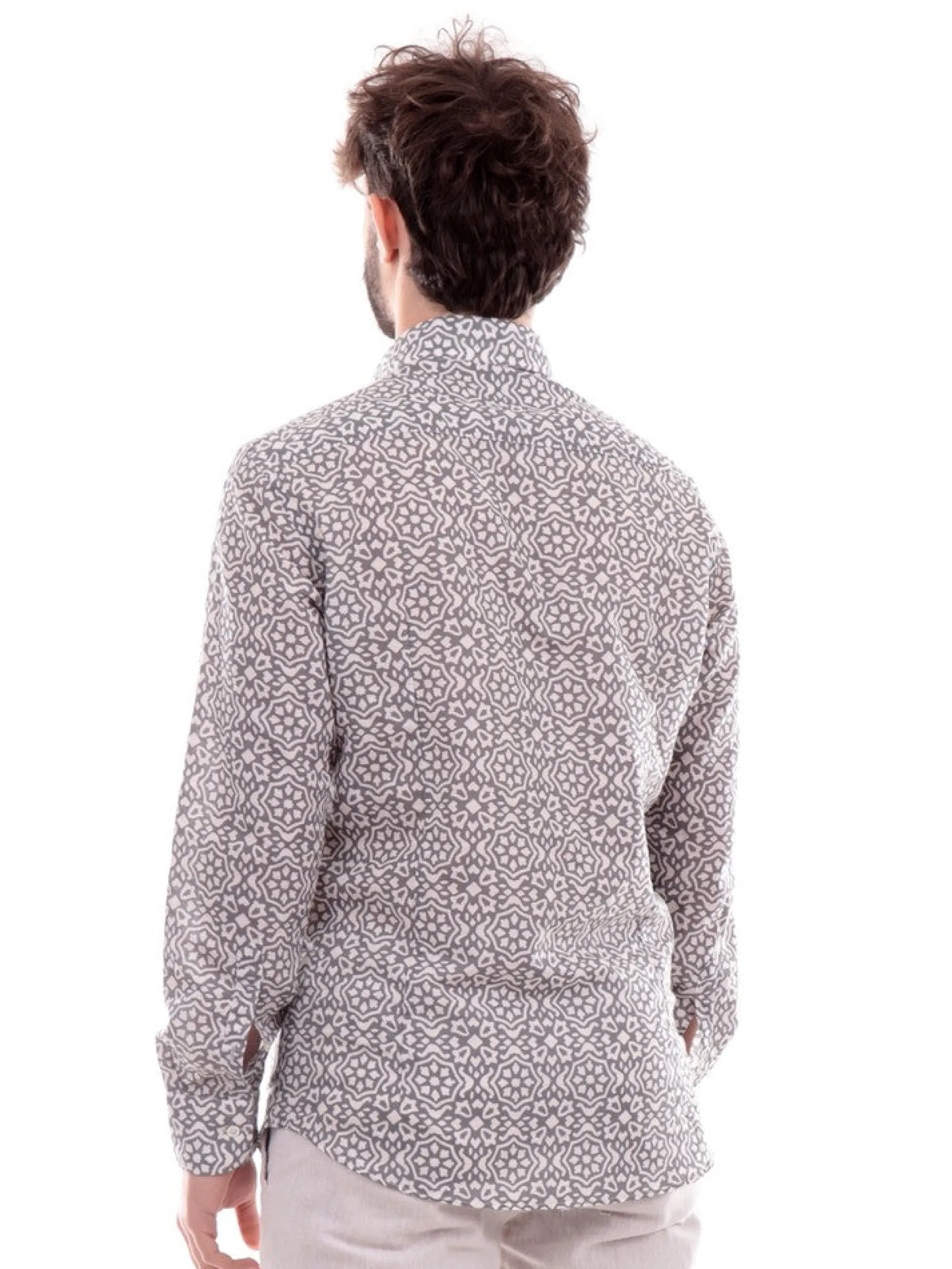 BASTONCINO Camicie*Camicia grigia da uomo 2556