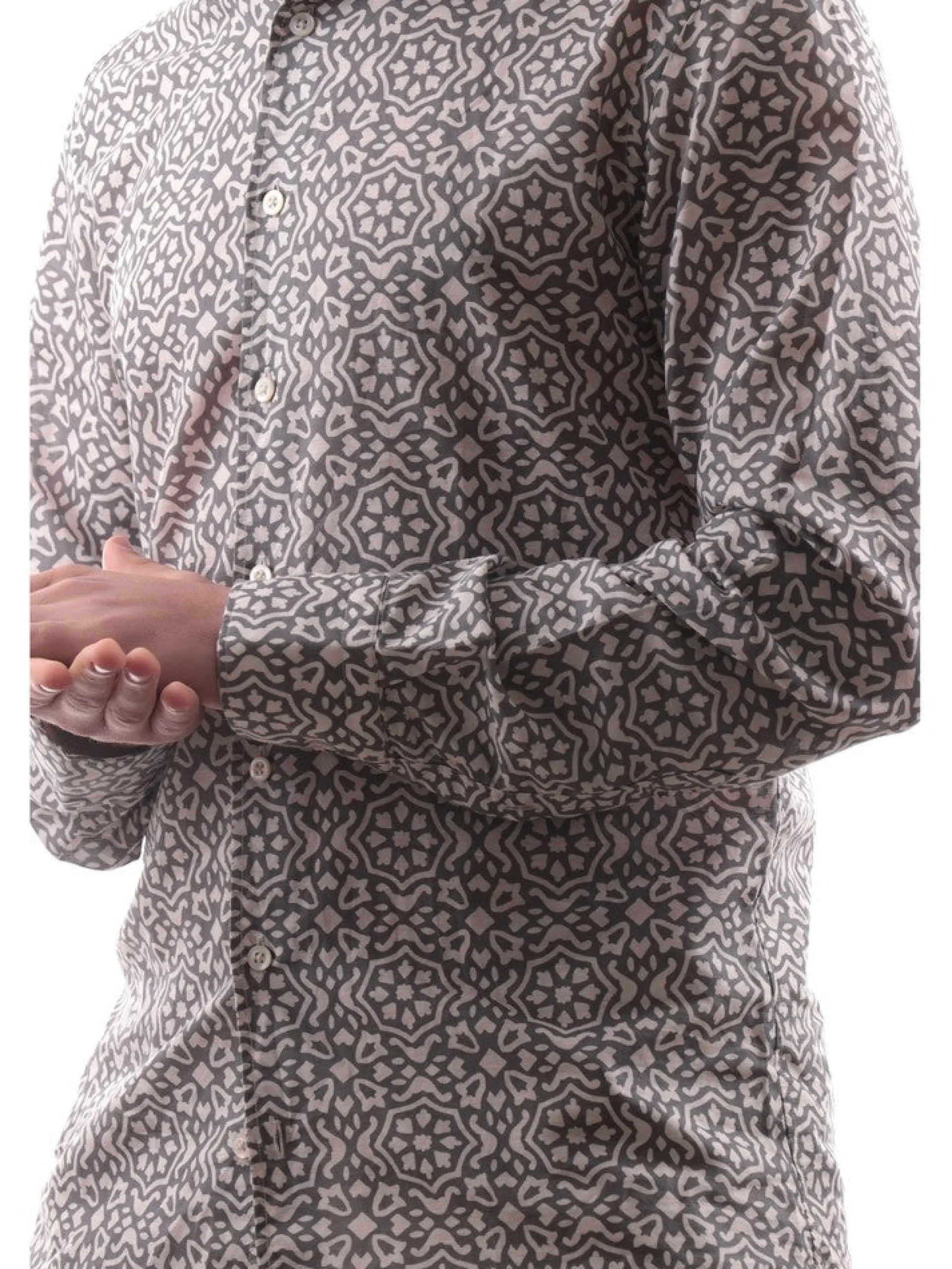 BASTONCINO Camicie*Camicia grigia da uomo 2556