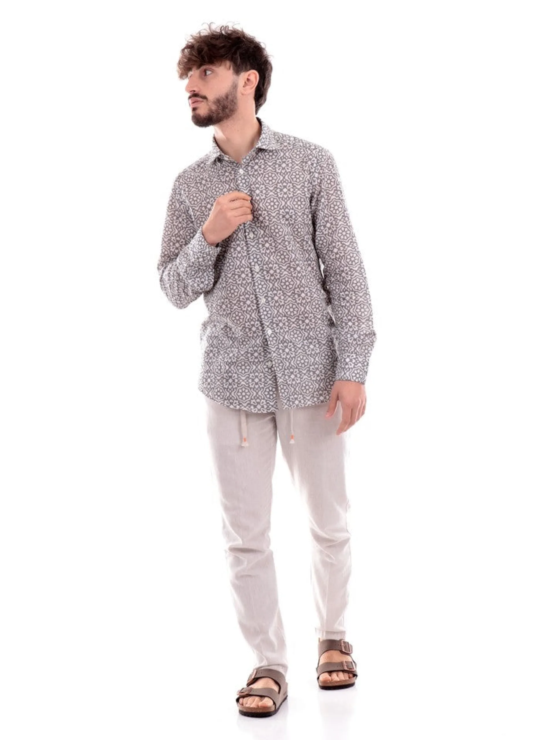 BASTONCINO Camicie*Camicia grigia da uomo 2556