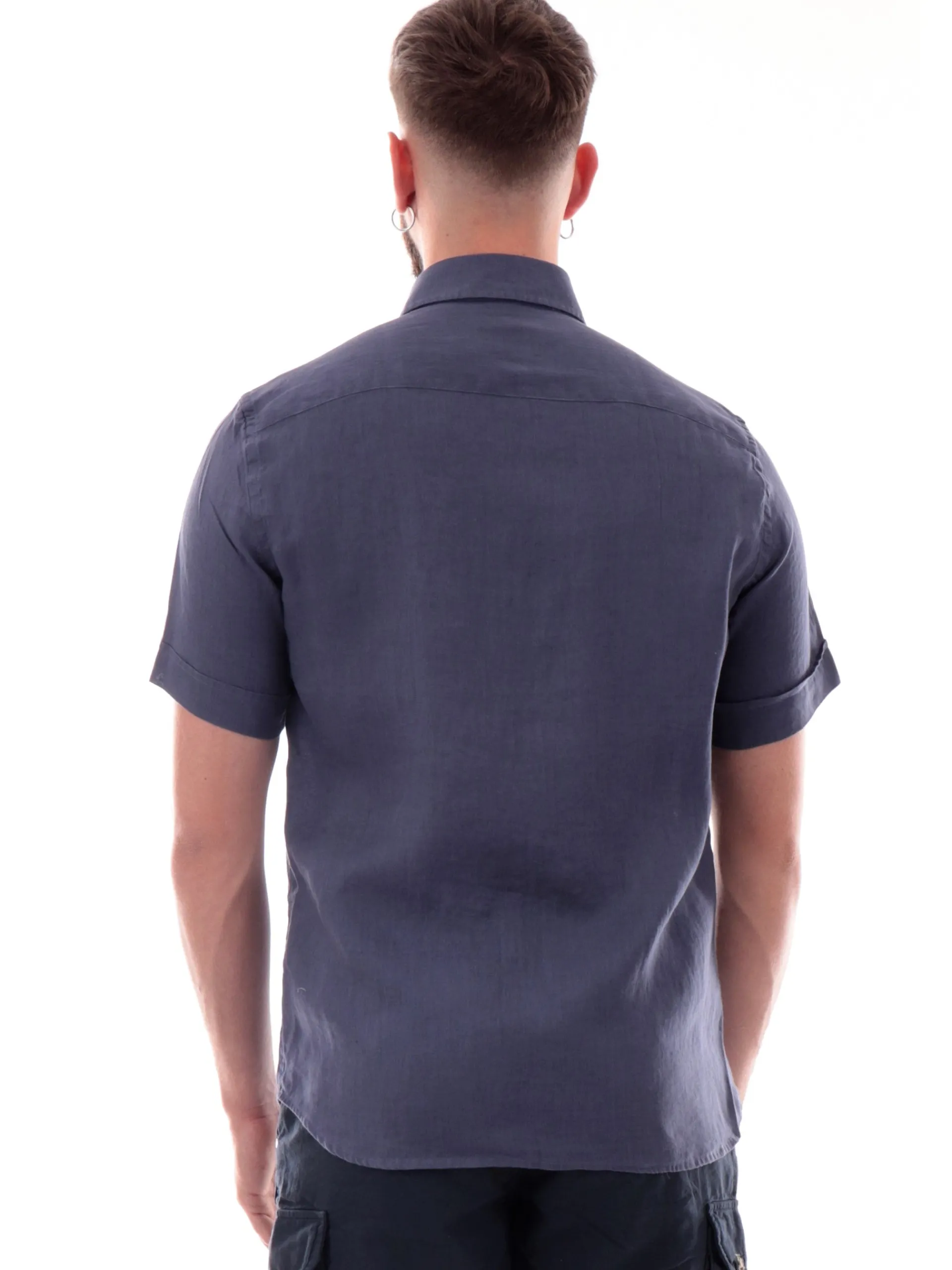 BASTONCINO Camicie*Camicia Maniche corte in lino B05022
