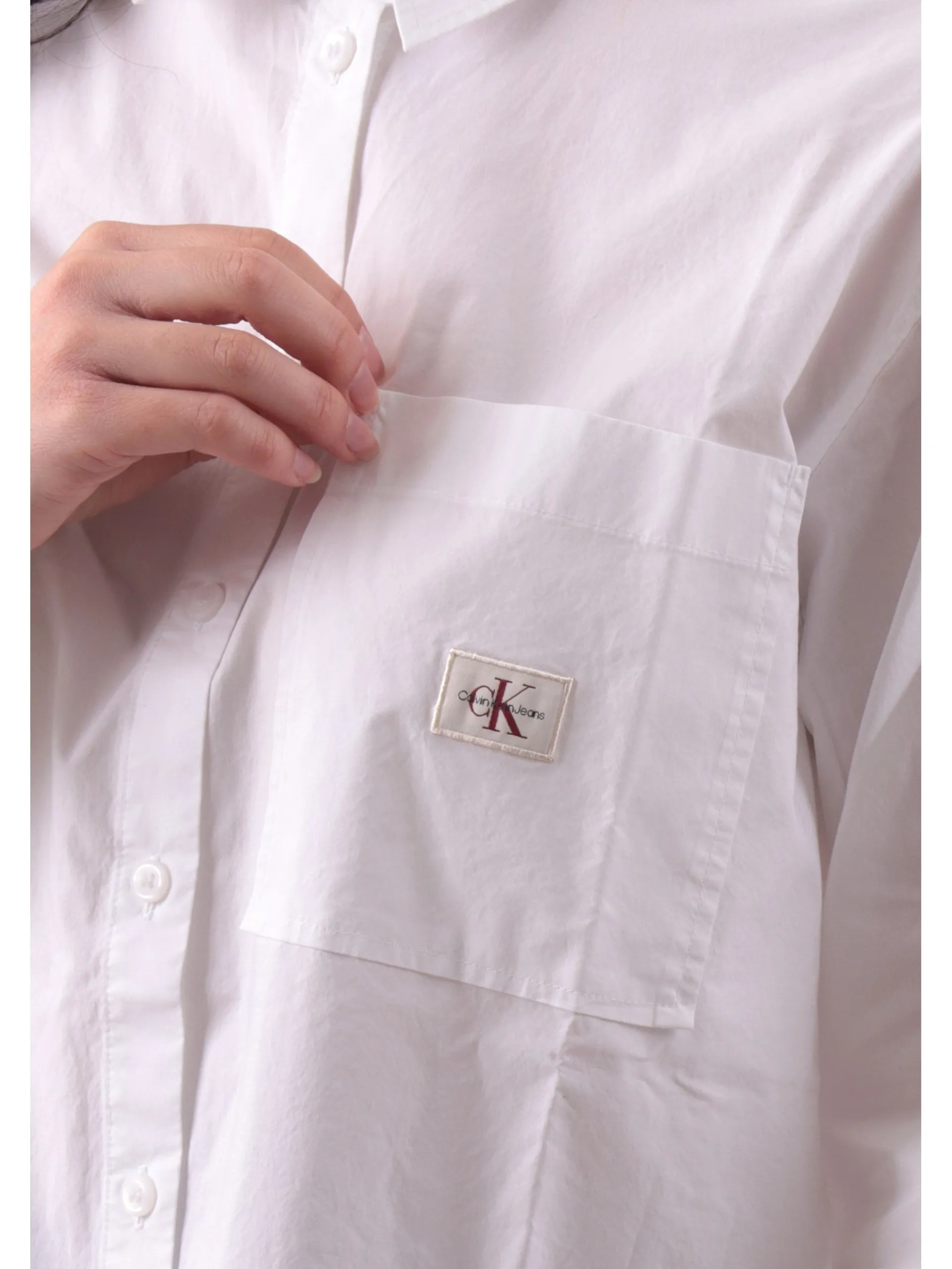 CALVIN KLEIN Top & Camicie*Camicia bianca con taschino da donna vestibilità morbida J20J224436
