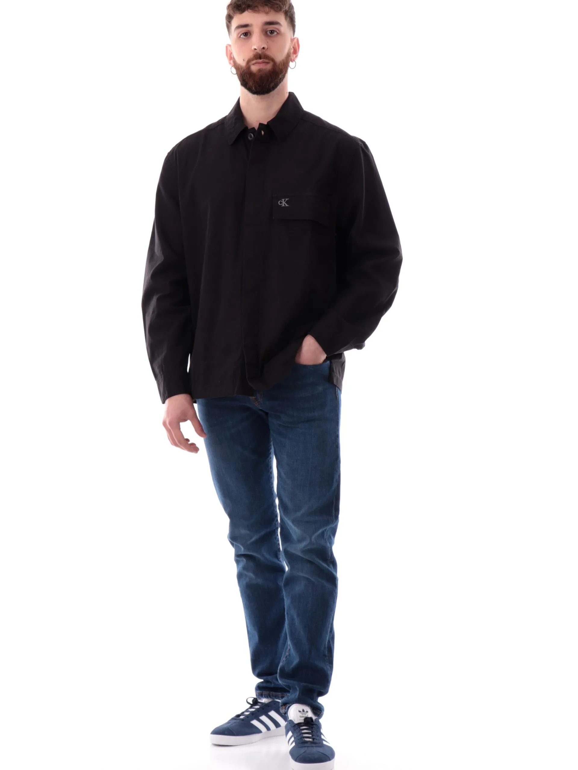 CALVIN KLEIN Camicie*Camicia over nera da uomo J30J326724