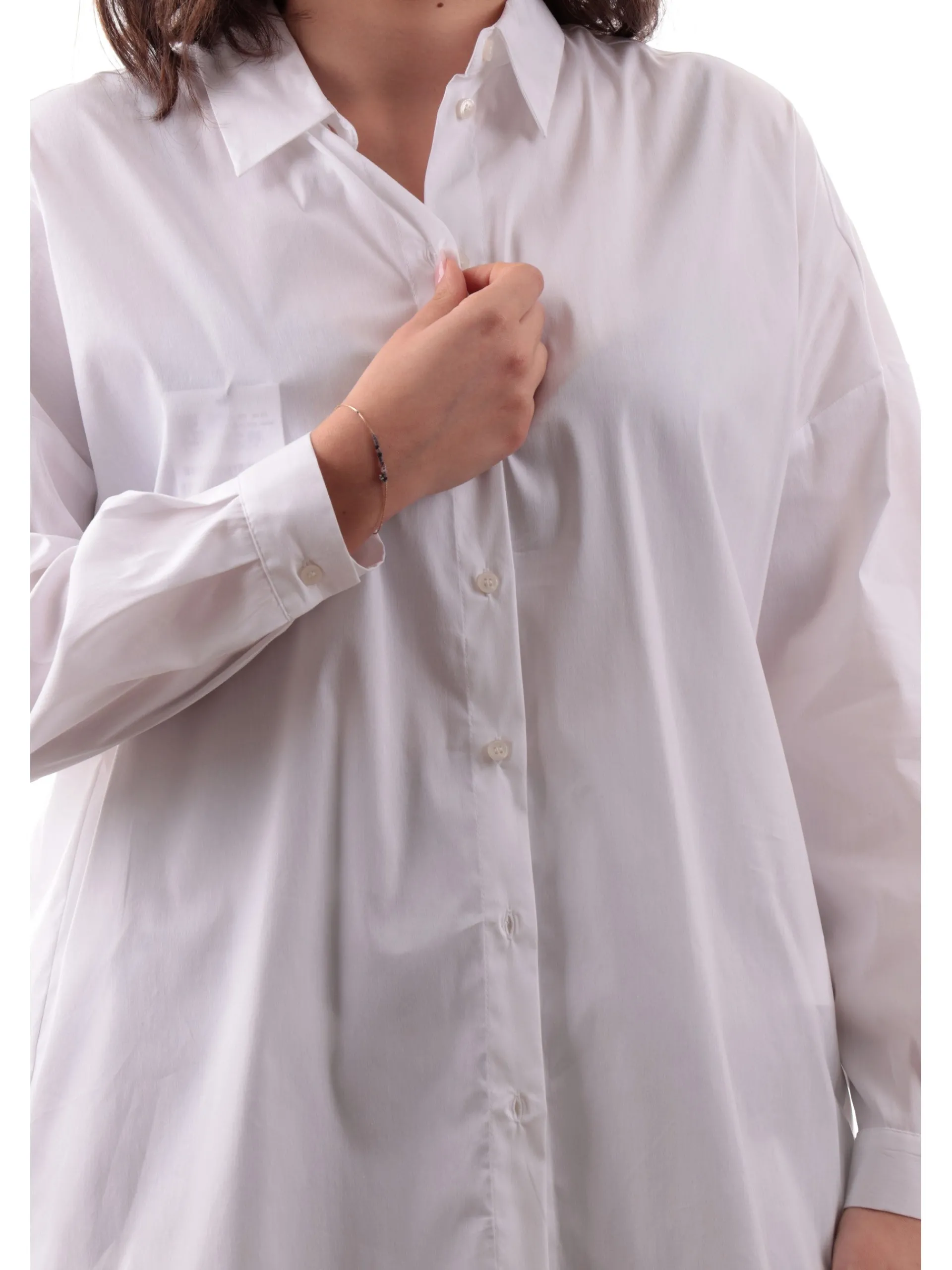 EMME MARELLA Top & Camicie*Camicia bianca in cotone da donna maniche tre quarti TRIESTE