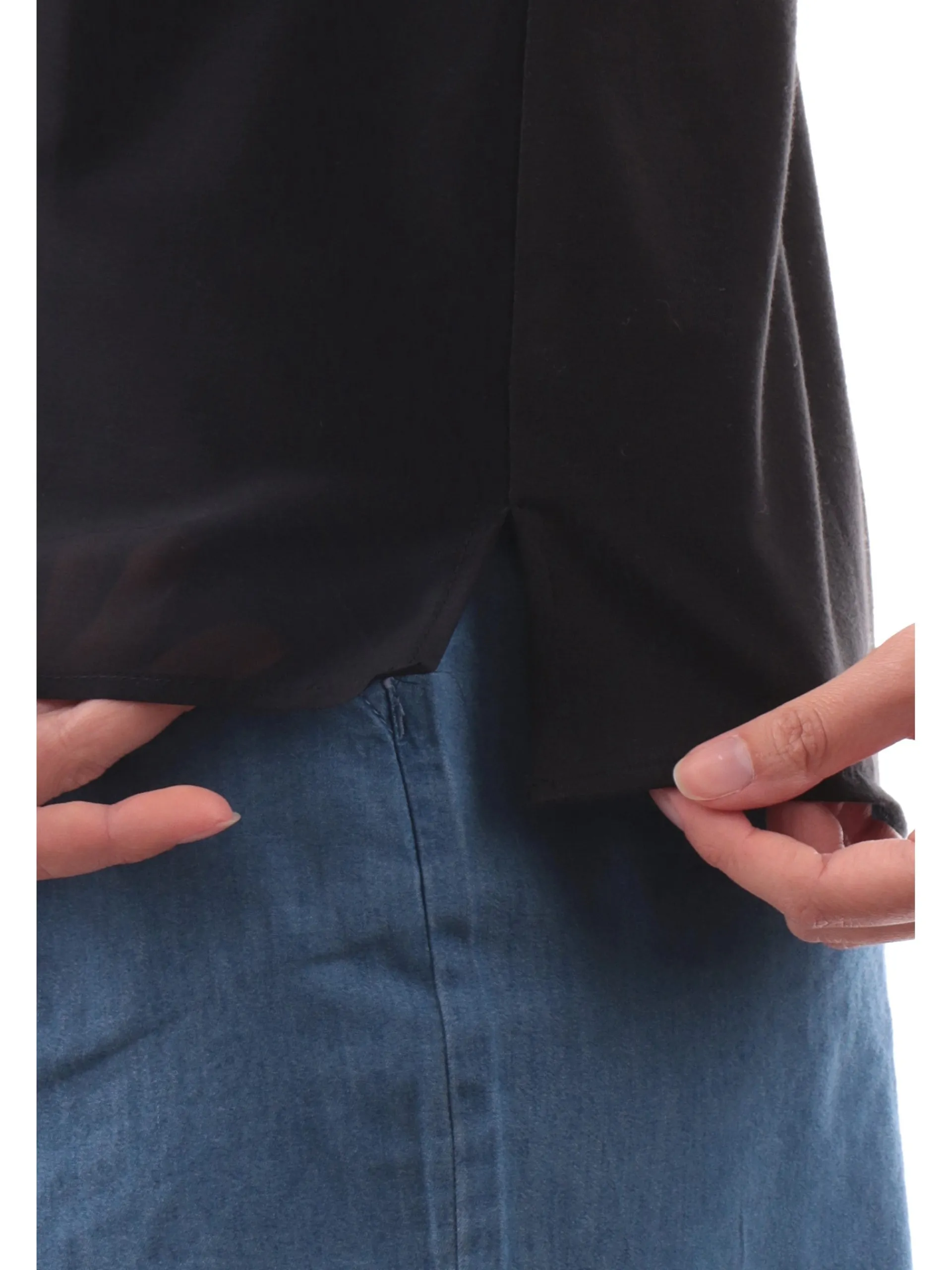 EMME MARELLA Top & Camicie*Camicia nera da donna con maniche aletta Zinco