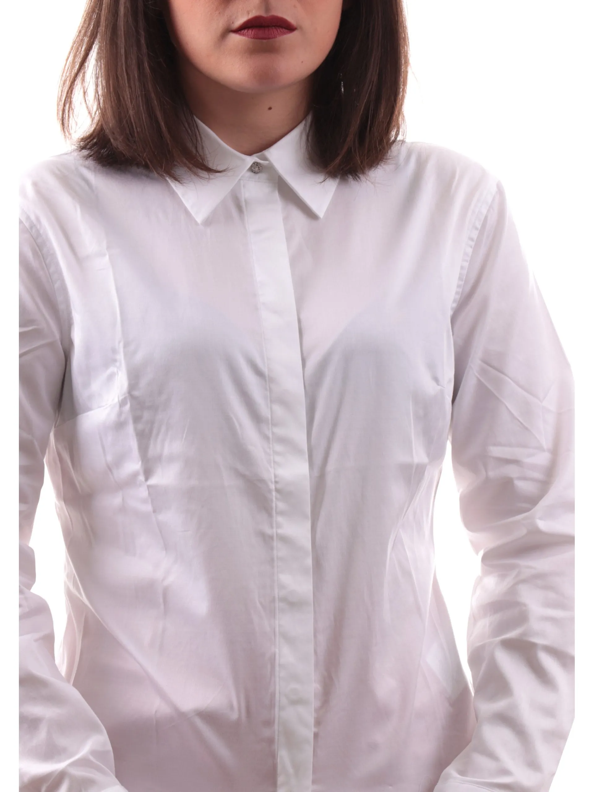 GUESS Top & Camicie*Camicia bianca da donna con bottoni nascosti W5RH31WAF10