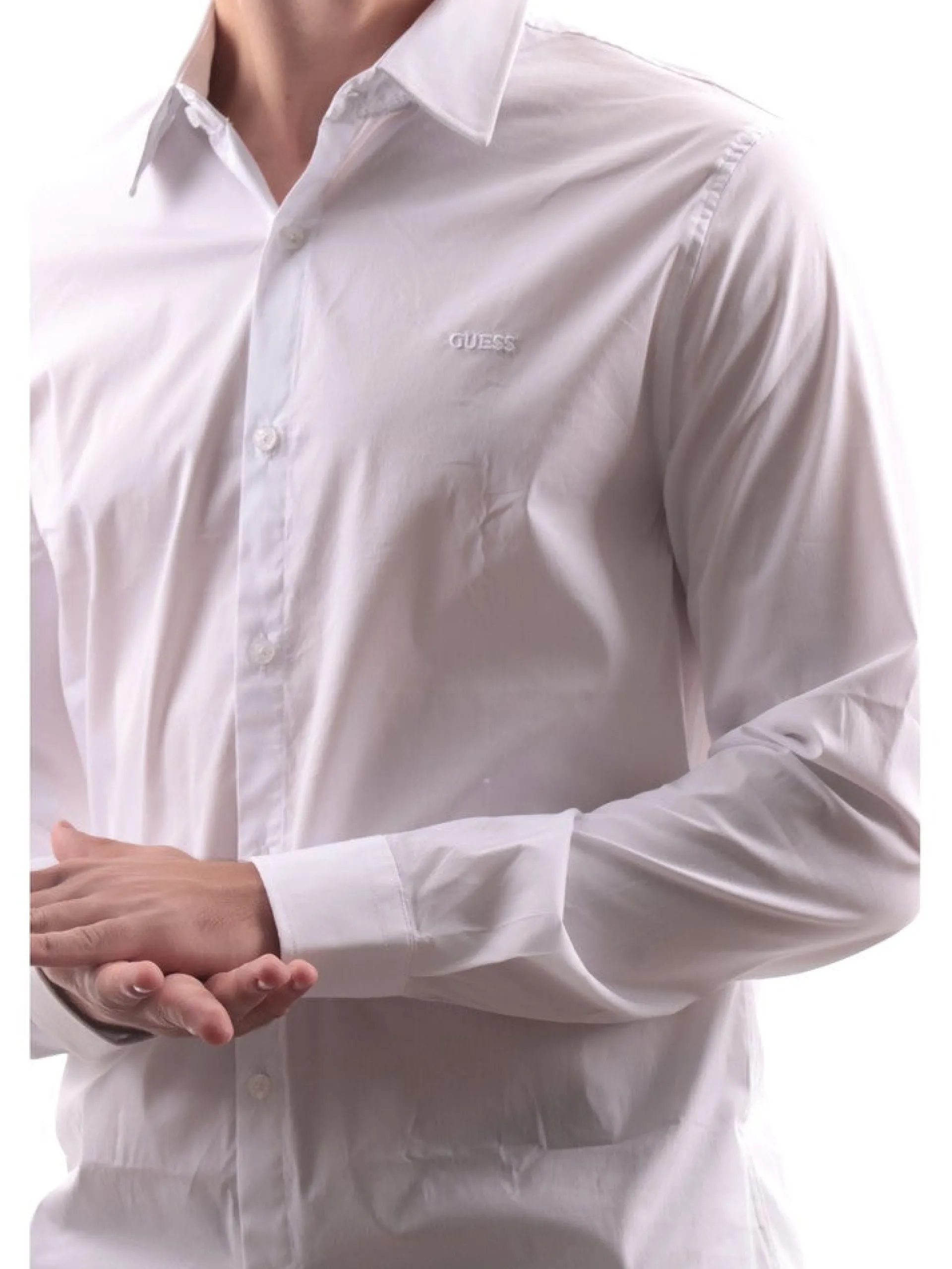 GUESS Camicie*Camicia bianca da uomo M1YH20W7ZK1